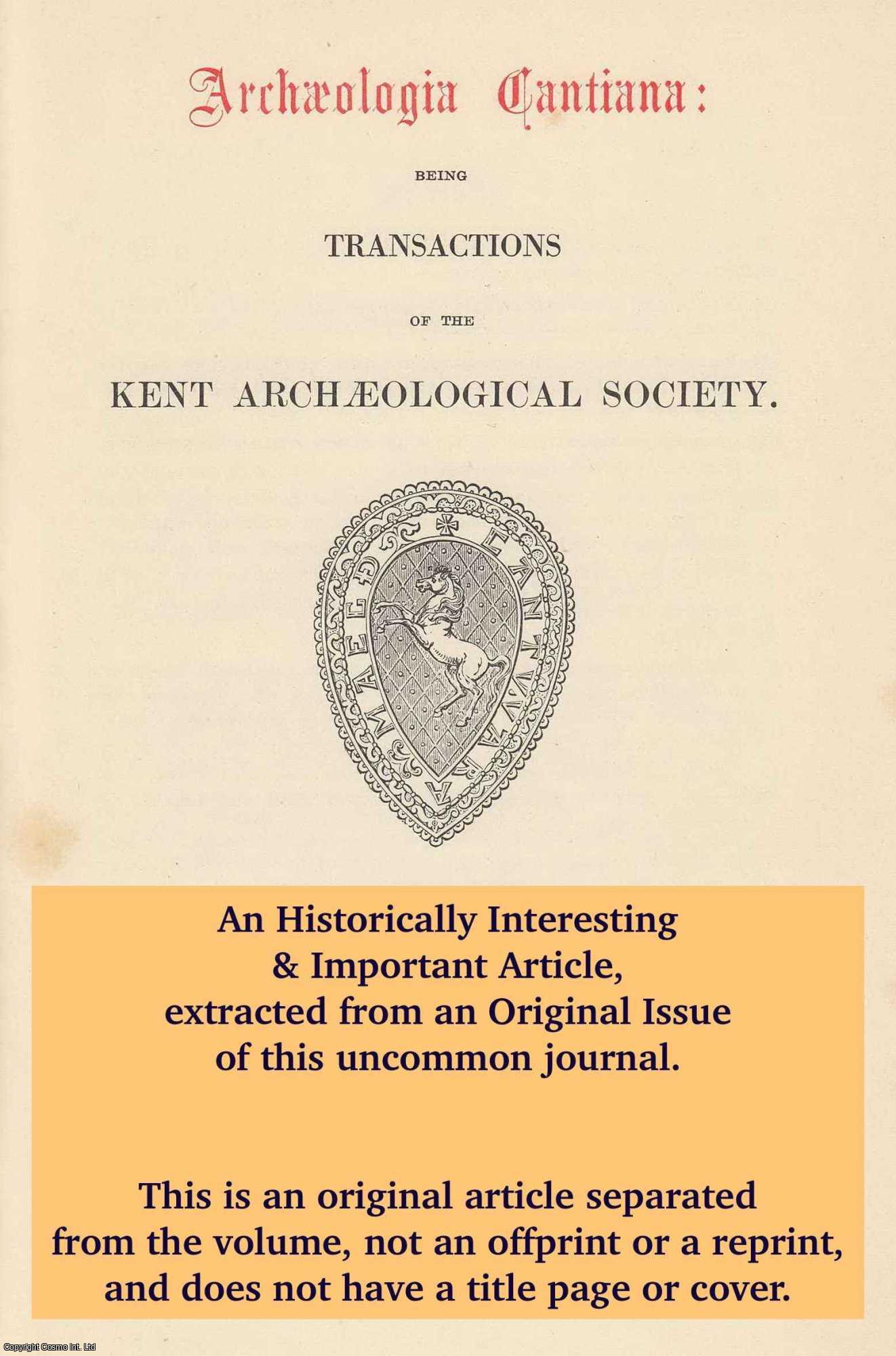 F. Hull - John de Berwyke and the Consuetudines Kancie. An original article from The Archaeologia Cantiana: Transactions of The Kent Archaeological Society, 1981.