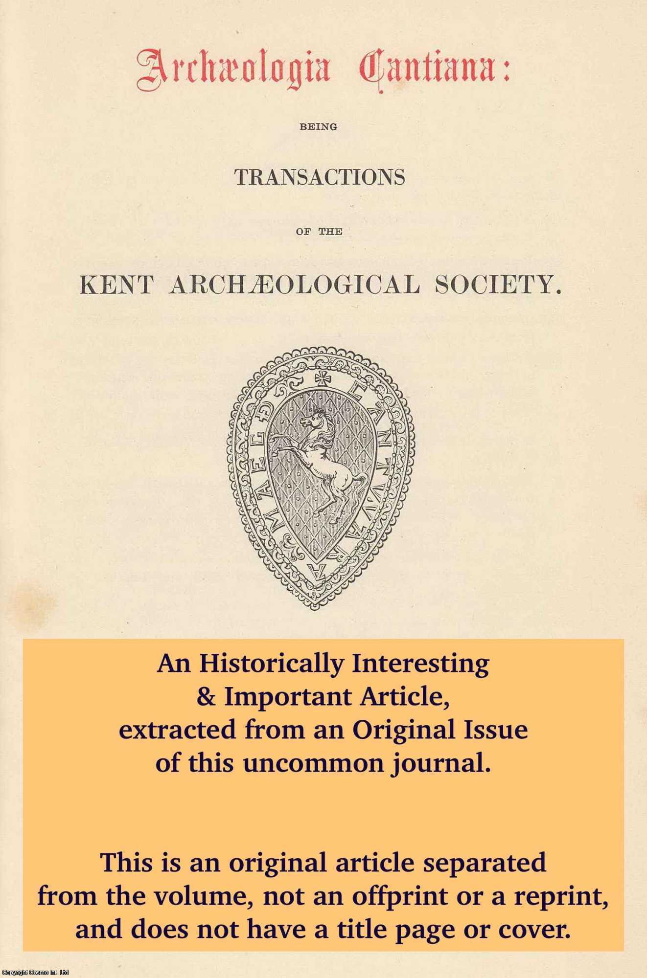 F. Hull - John de Berwyke and the Consuetudines Kancie. An original article from The Archaeologia Cantiana: Transactions of The Kent Archaeological Society, 1981.