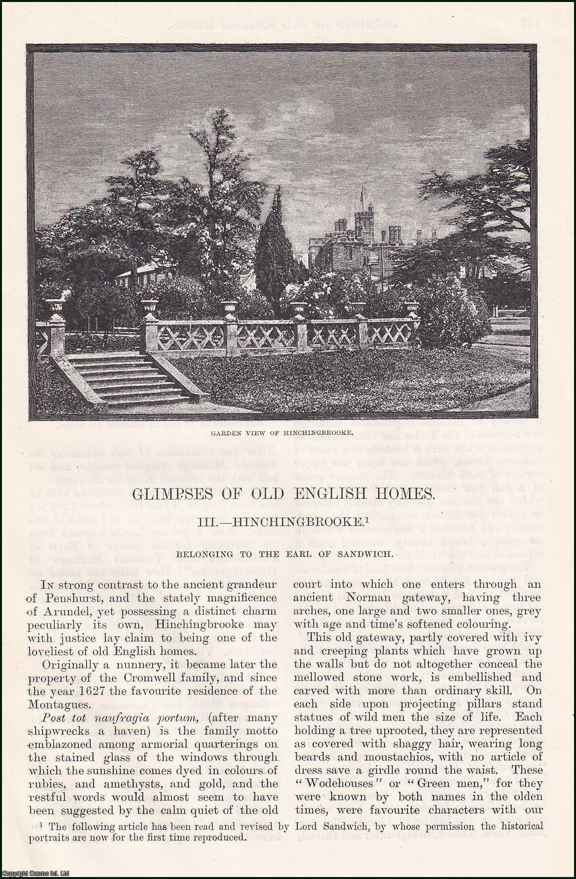 Elizabeth Balch - Hinchingbrooke; Glimpses of Old English Homes. An original article from the English Illustrated Magazine, 1888.