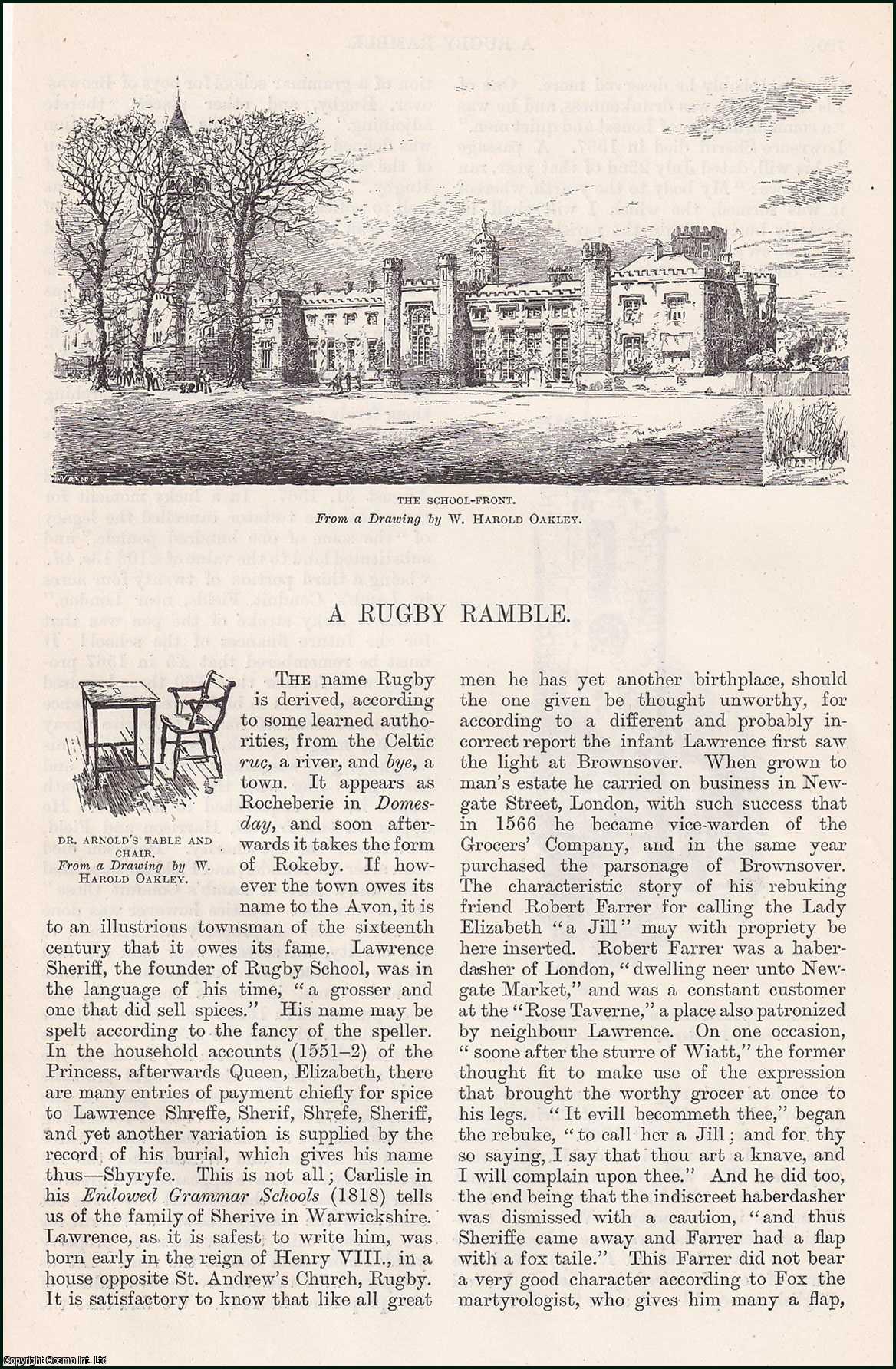 H.A. Newton, illustrations by W. Harold Oakley - A Rugby Ramble. An original article from the English Illustrated Magazine, 1888.