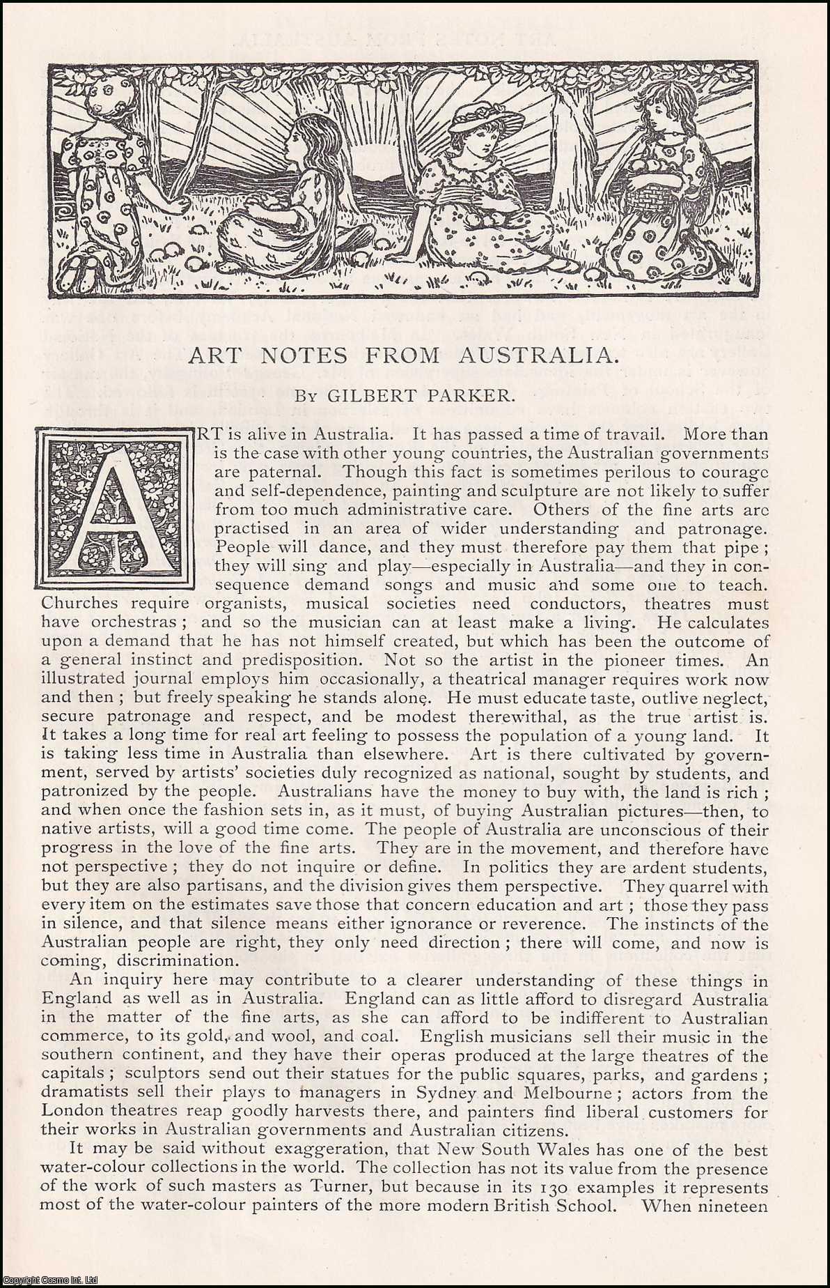 Gilbert Parker - Art Notes from Australia; Art is Alive in Australia. An original article from the English Illustrated Magazine, 1892.