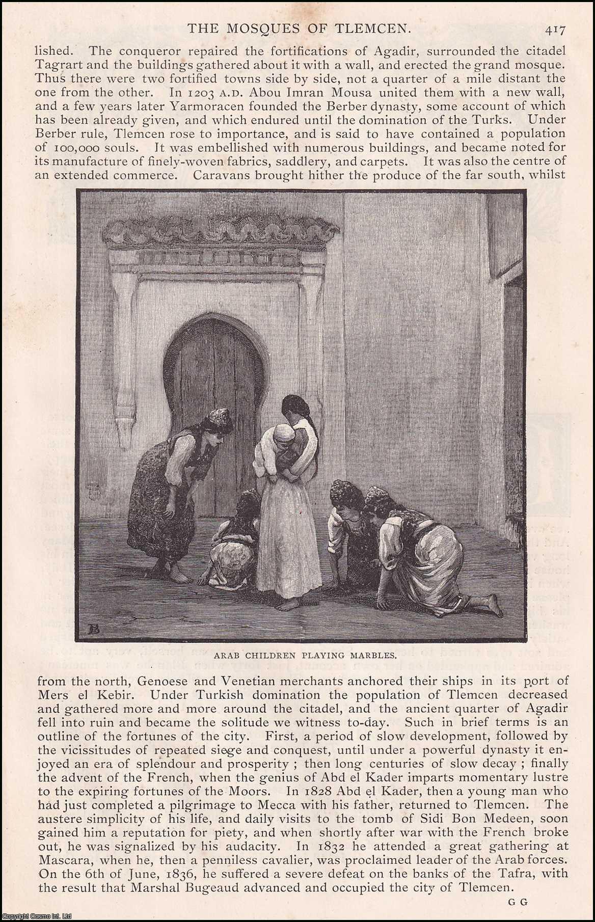 Written and Illustrated by Edgar Barclay - The Mosques of Tlemcen, Algeria. An original article from the English Illustrated Magazine, 1892.