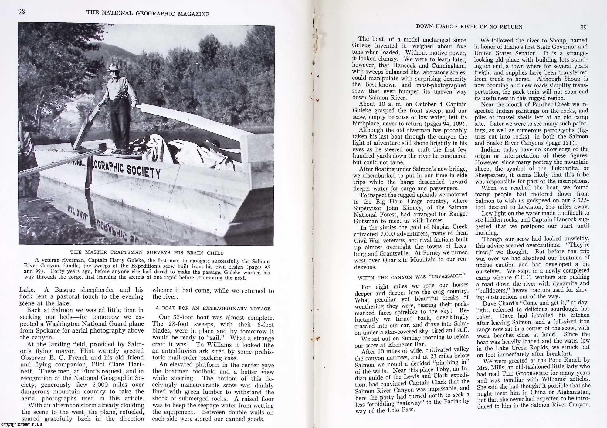 Philip J. Shenon and John C. Reed, photographs by Maynard Owen Williams - Down Idaho's River of No Return : The Salmon River Expedition. An original article from The National Geographic Magazine, 1936.