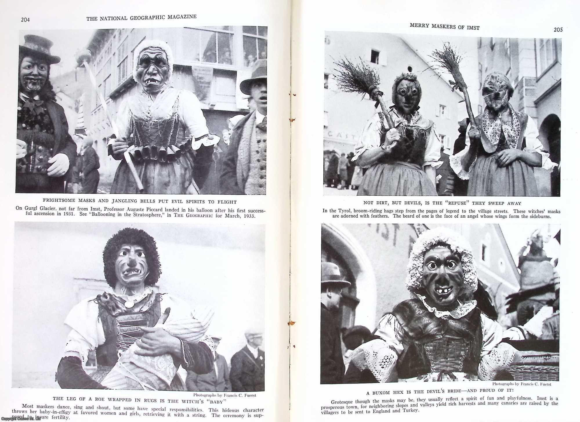 TYROLEAN MASQUERADE FETE - Merry Maskers of Imst : Schemenlaufen, the Tyrolean Masquerade Fete. An original article from The National Geographic Magazine, 1936.