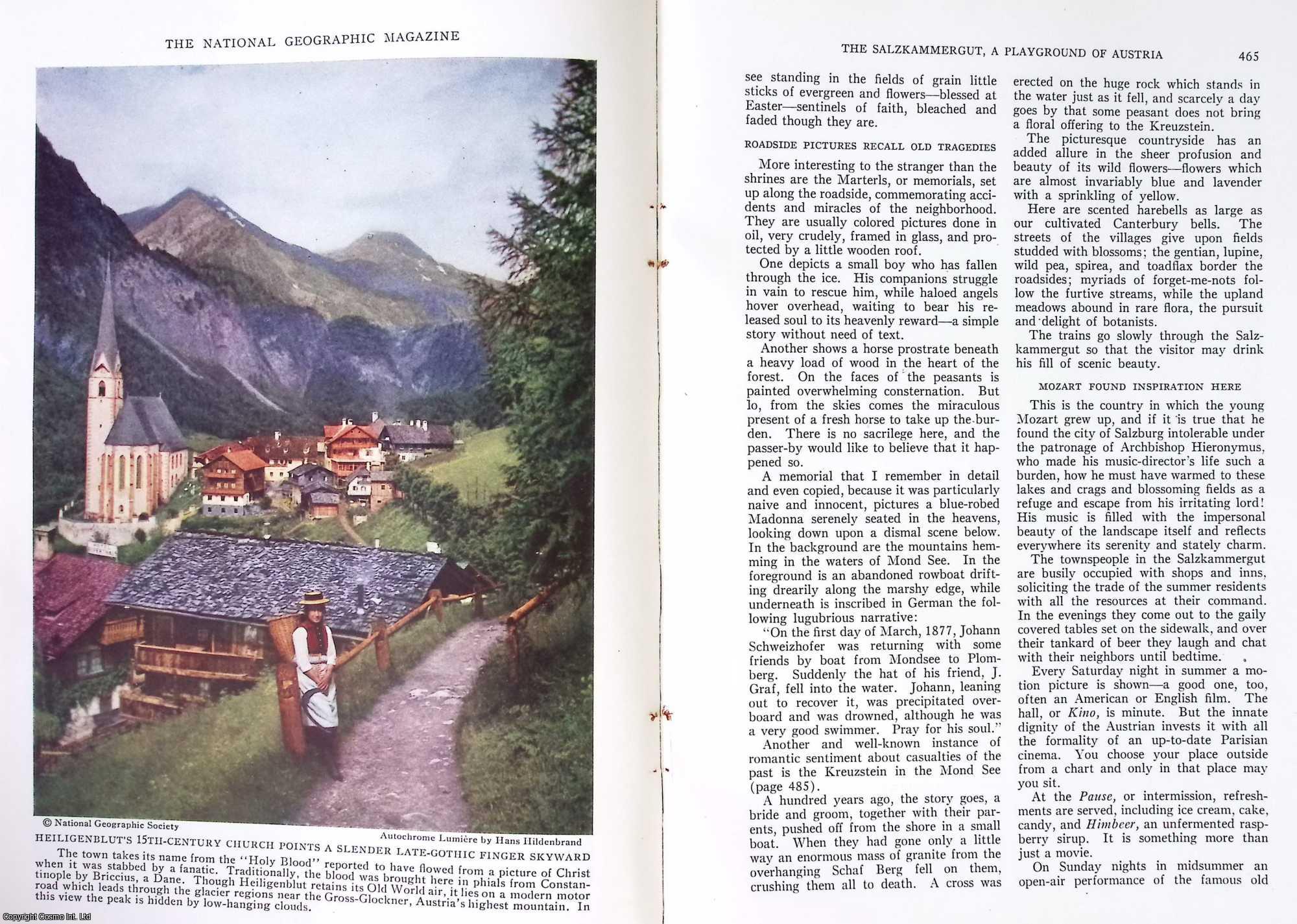 Florence Polk Holding - The Salzkammergut : A Playground of Austria. An original article from The National Geographic Magazine, 1937.