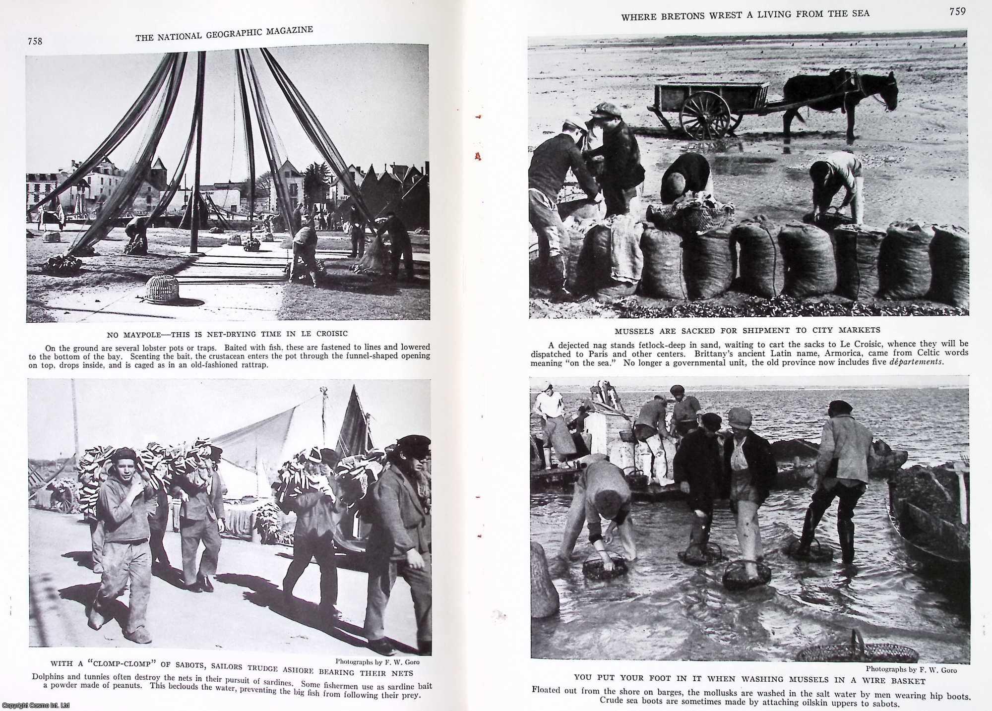 Photographs by F.W. Goro - Where Bretons Wrest a Living from the Sea. An original article from The National Geographic Magazine, 1937.