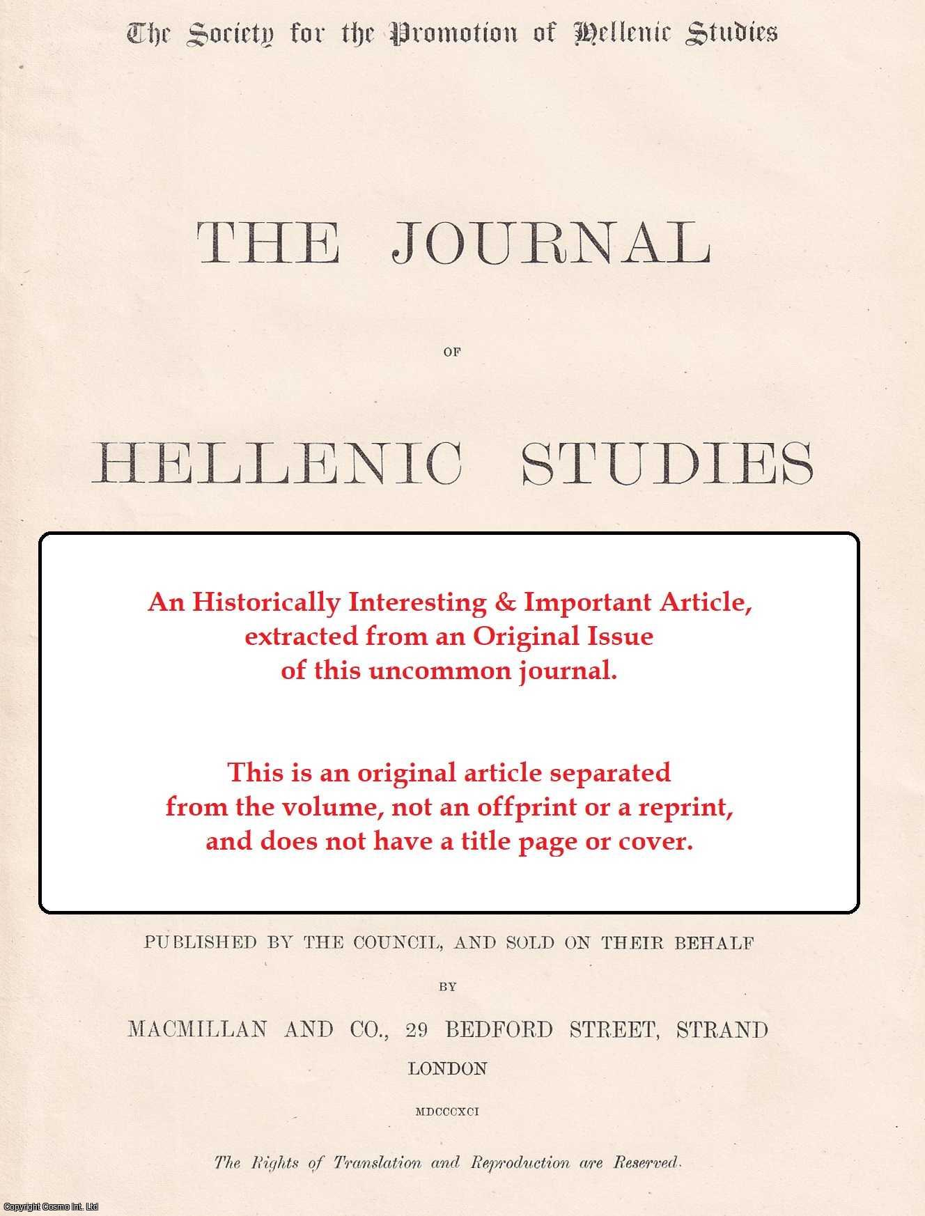 Robt. Weir Schultz and E.A. Gardner - The North Doorway of the Erechtheum. An uncommon original article from the journal of Hellenic studies, 1891.