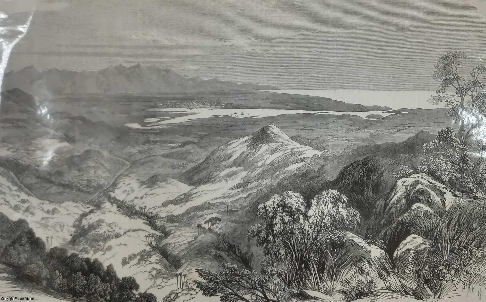 CUBA - Bay and Harbour of St. Jago de Cuba. An original print from the Illustrated London News, 1869.