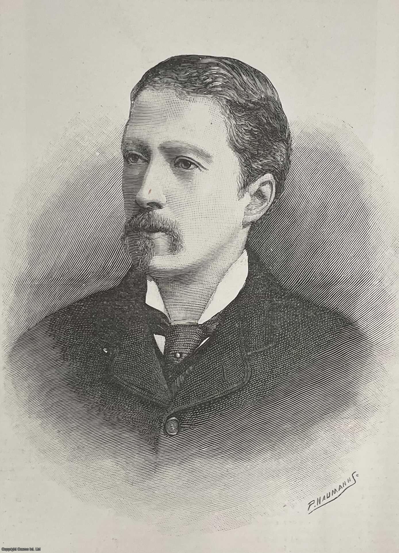 PHILANTHROPY - Sir Edward C. Guiness Bart.; Donor of £250,000 Pounds to Improve the Dwellings of the Poor. An original print and artice from the Illustrated London News, 1889.