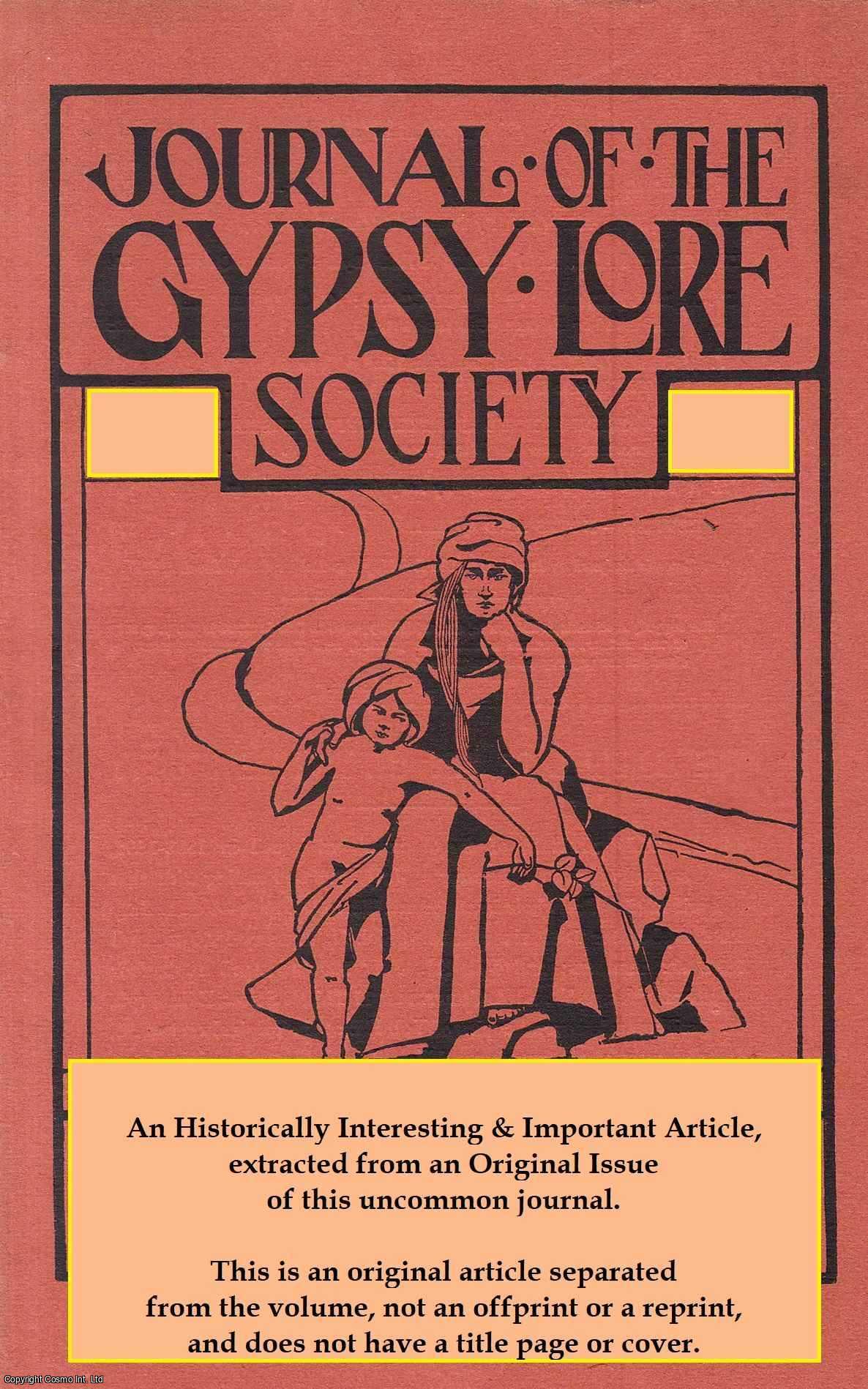 F.G. Ackerley - William Ferguson, President of the Gypsy Lore Society 1922-27; Obituary. An uncommon original article from the Journal of the Gypsy Lore Society, 1940.