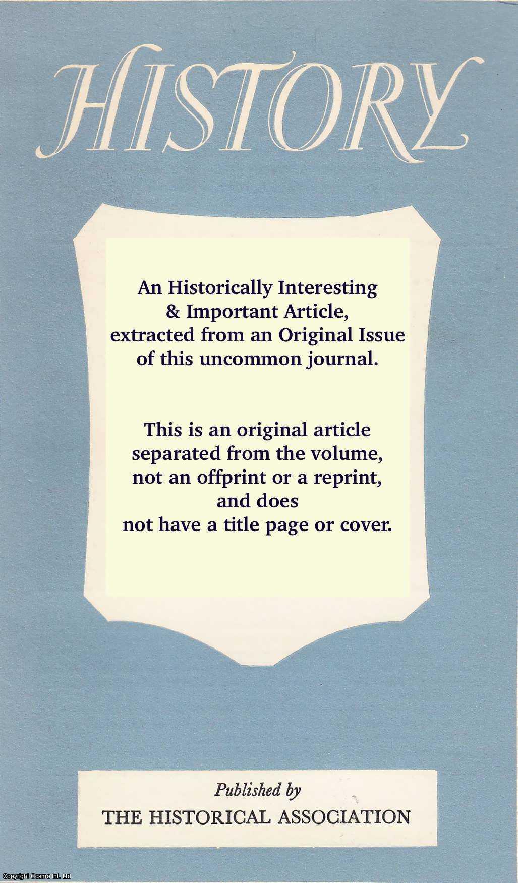J.H. Baxter - The International Committee of Historical Sciences. An original article from the Quarterly Journal of the Historical Association, 1930.