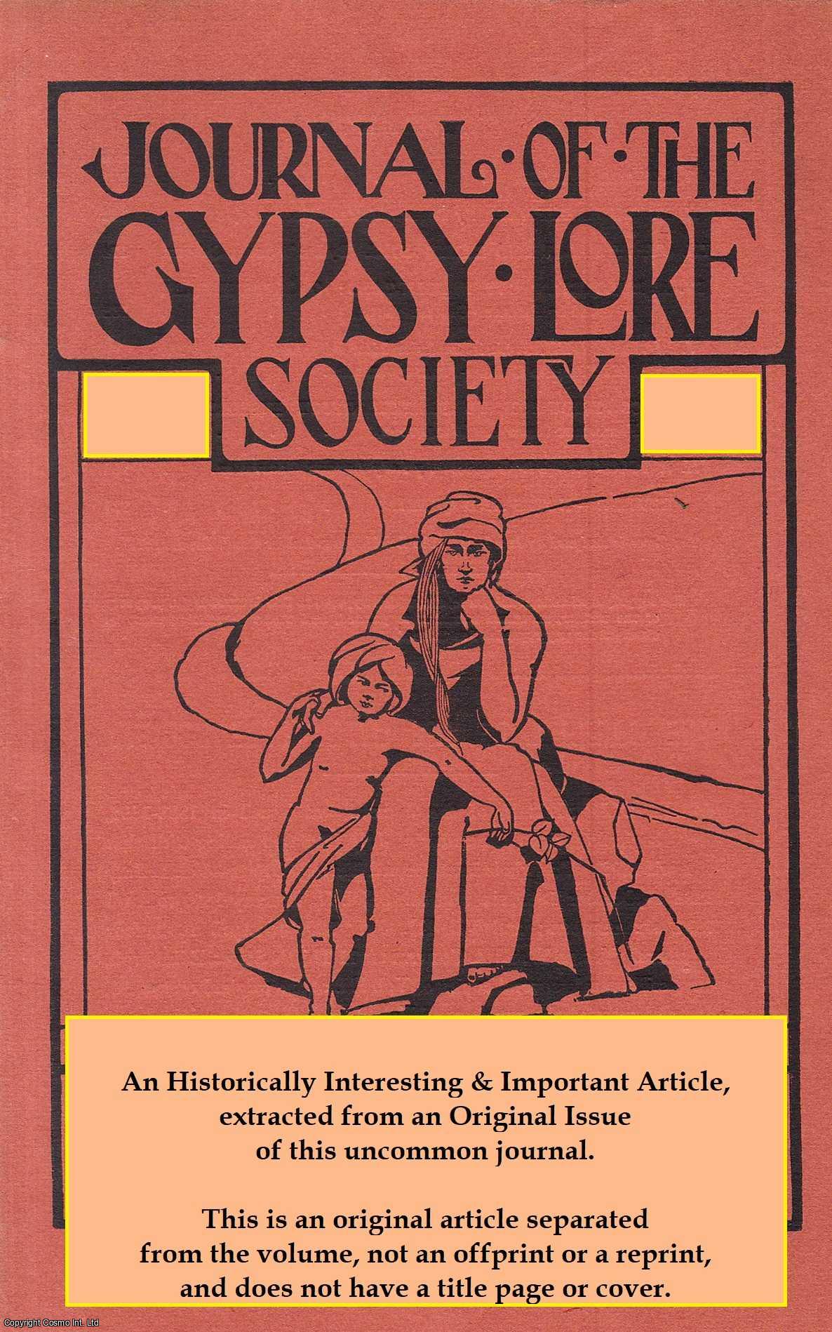 Madame G. L'Huillier - The Artistic Sense of the Gypsy. An uncommon original article from the Journal of the Gypsy Lore Society, 1956.