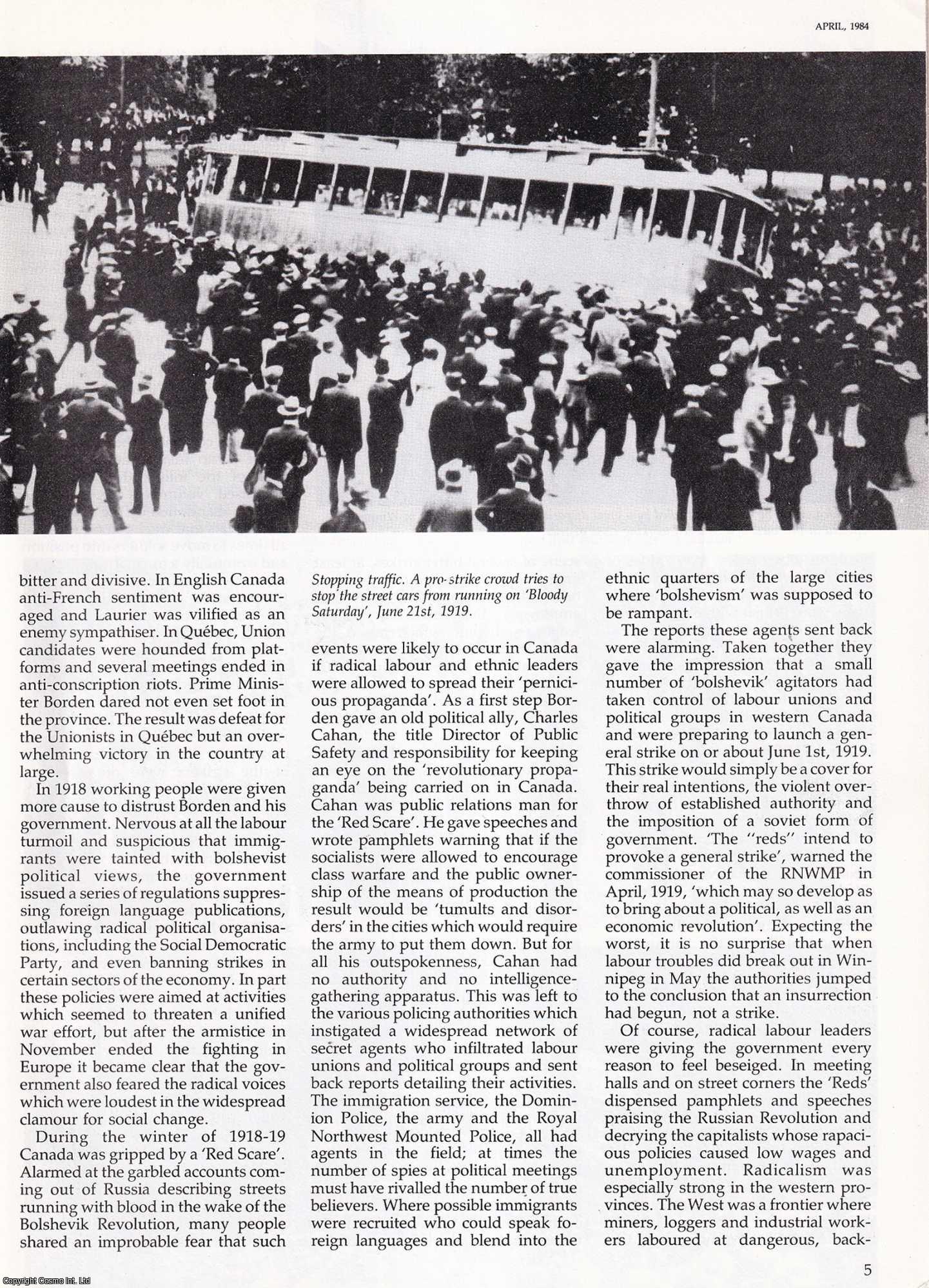 Daniel Francis - The Winnipeg General Strike, 1919: Aspects of Canada. An original article from History Today, 1984.