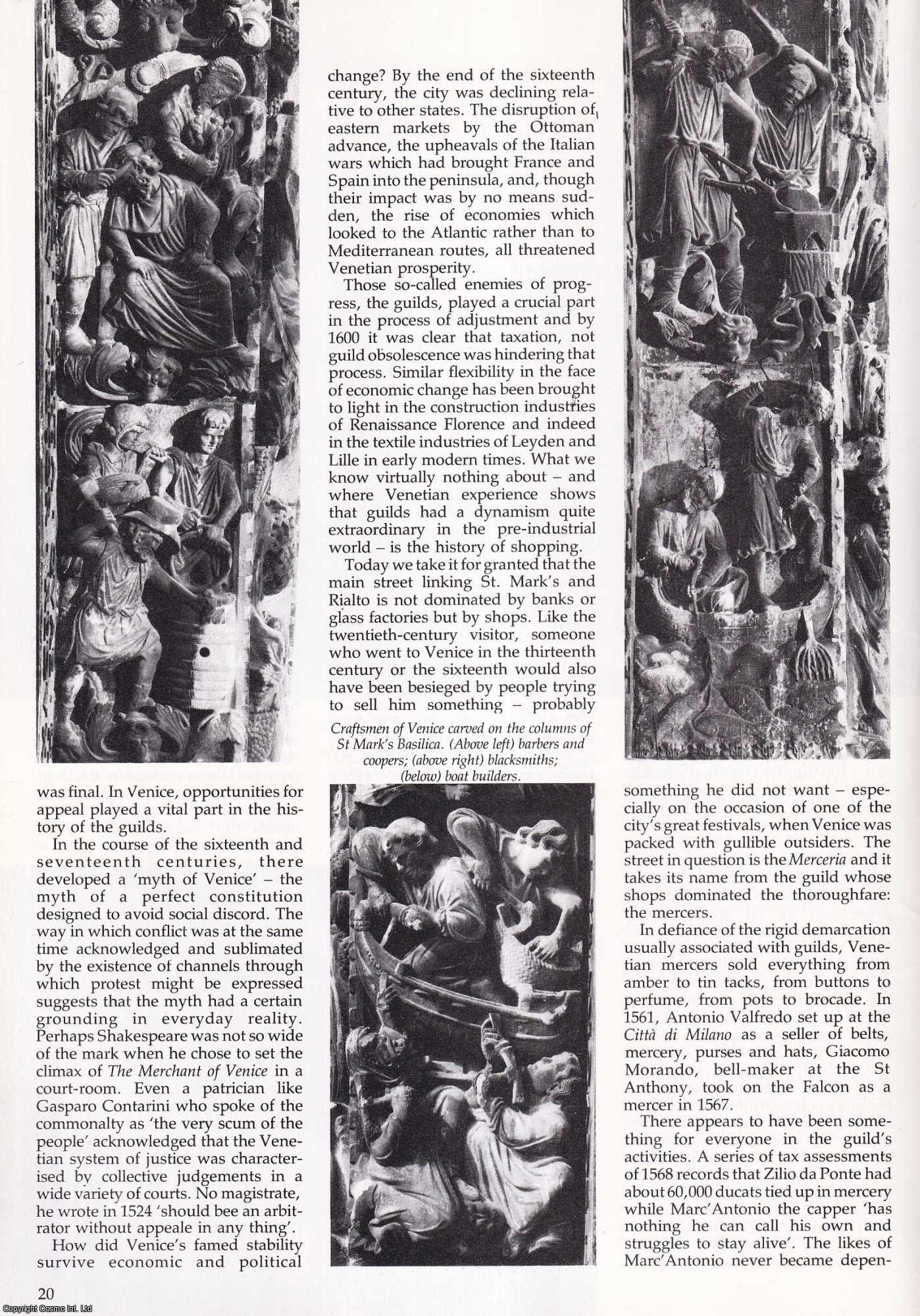 Richard Mackenney - In Place of Strife: the Guilds and the Law in Renaissance Venice. An original article from History Today, 1984.