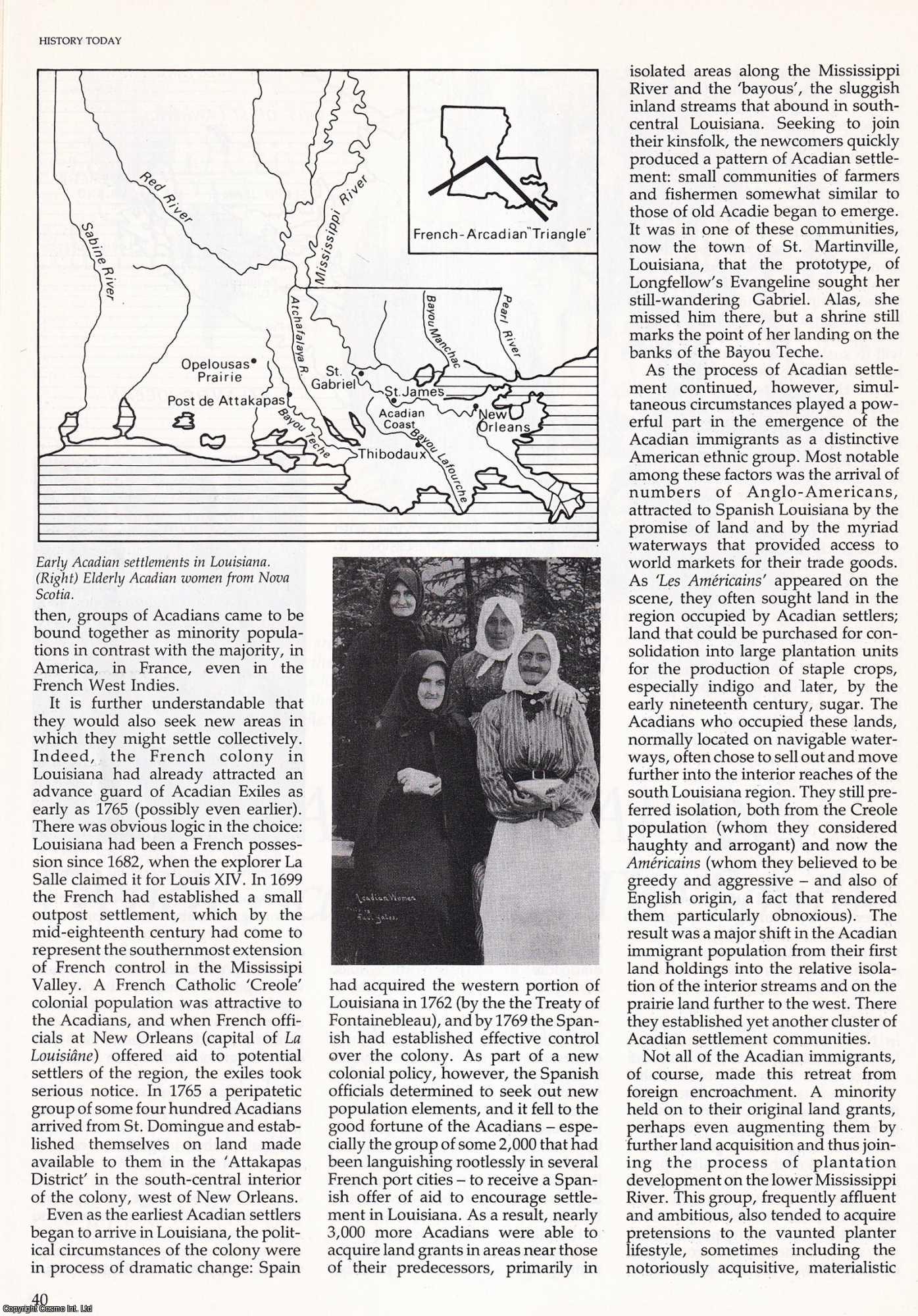 James Dormon - Louisiana's 'Cajuns': French Acadians of The South. An original article from History Today, 1984.