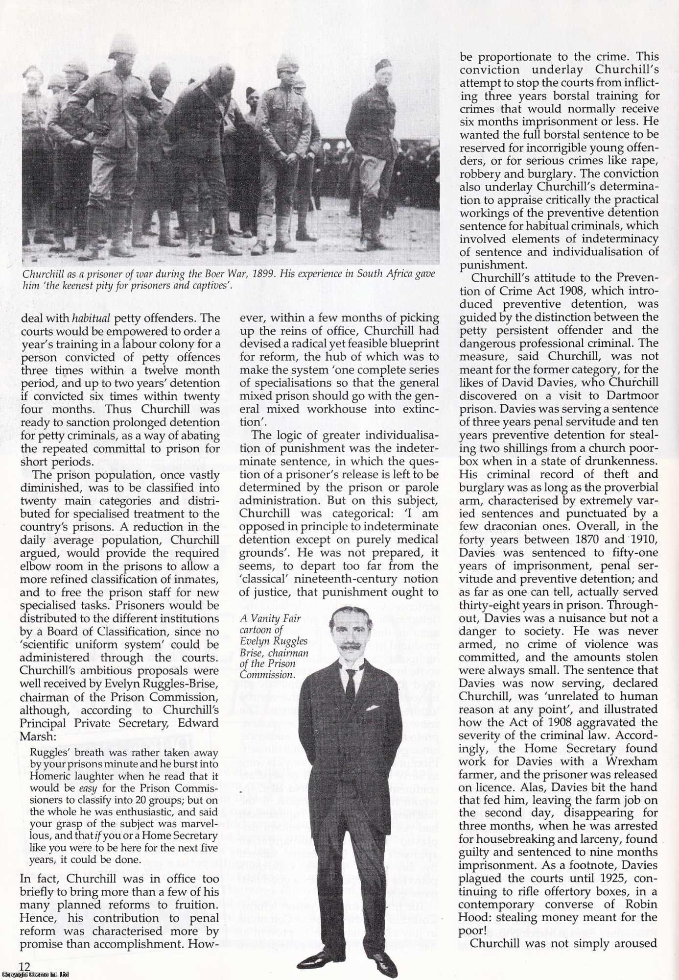 Victor Bailey - Churchill as Home Secretary: Prison Reform. An original article from History Today, 1985.