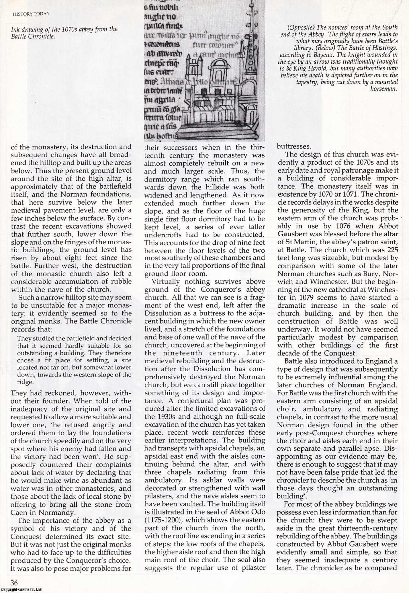 John Hare - William the Conqueror and Battle Abbey. An original article from History Today, 1985.