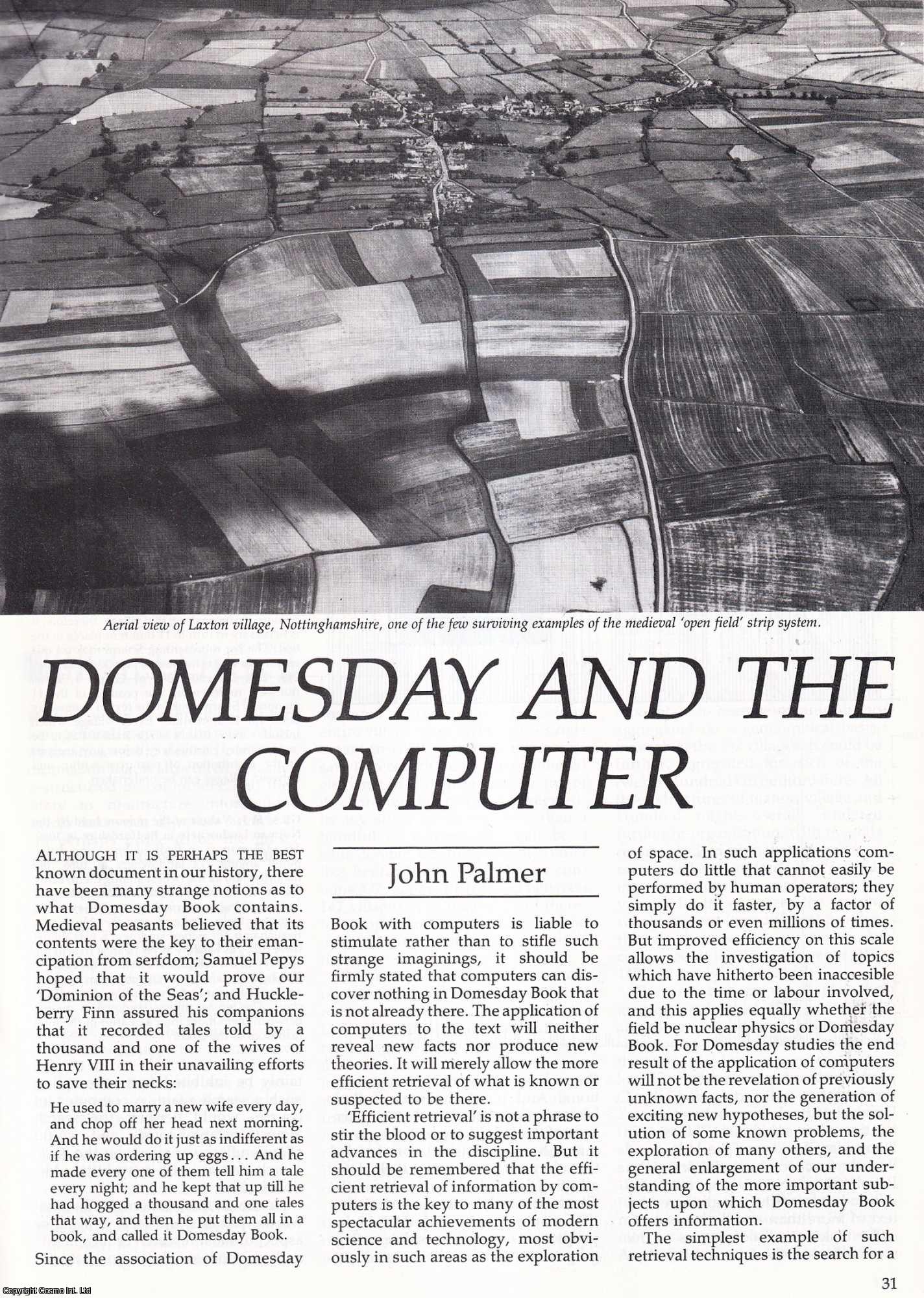 John Palmer - Domesday and the Computer. An original article from History Today, 1986.