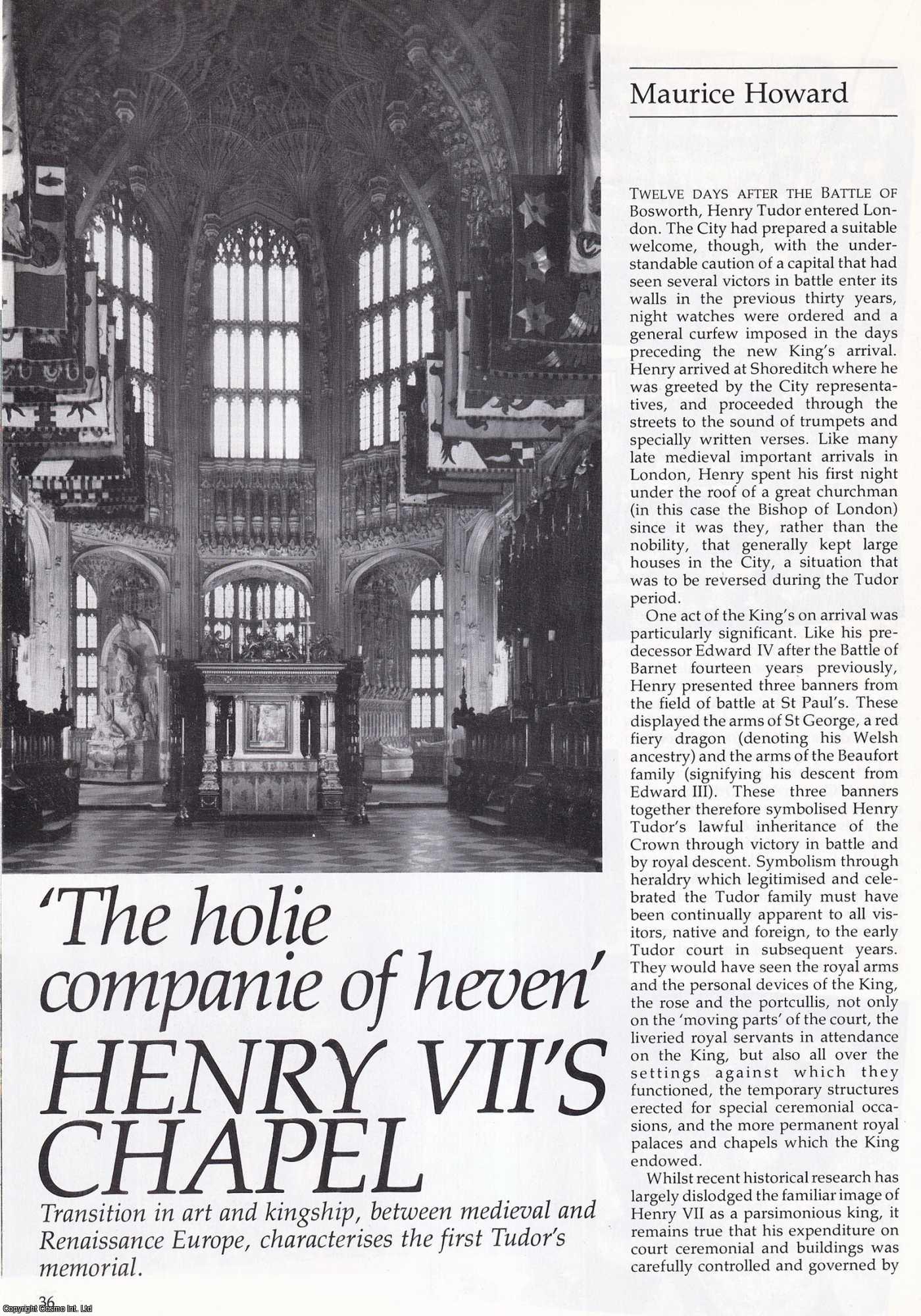 Maurice Howard - The holie companie of heven': Henry VII's Chapel. An original article from History Today, 1986.