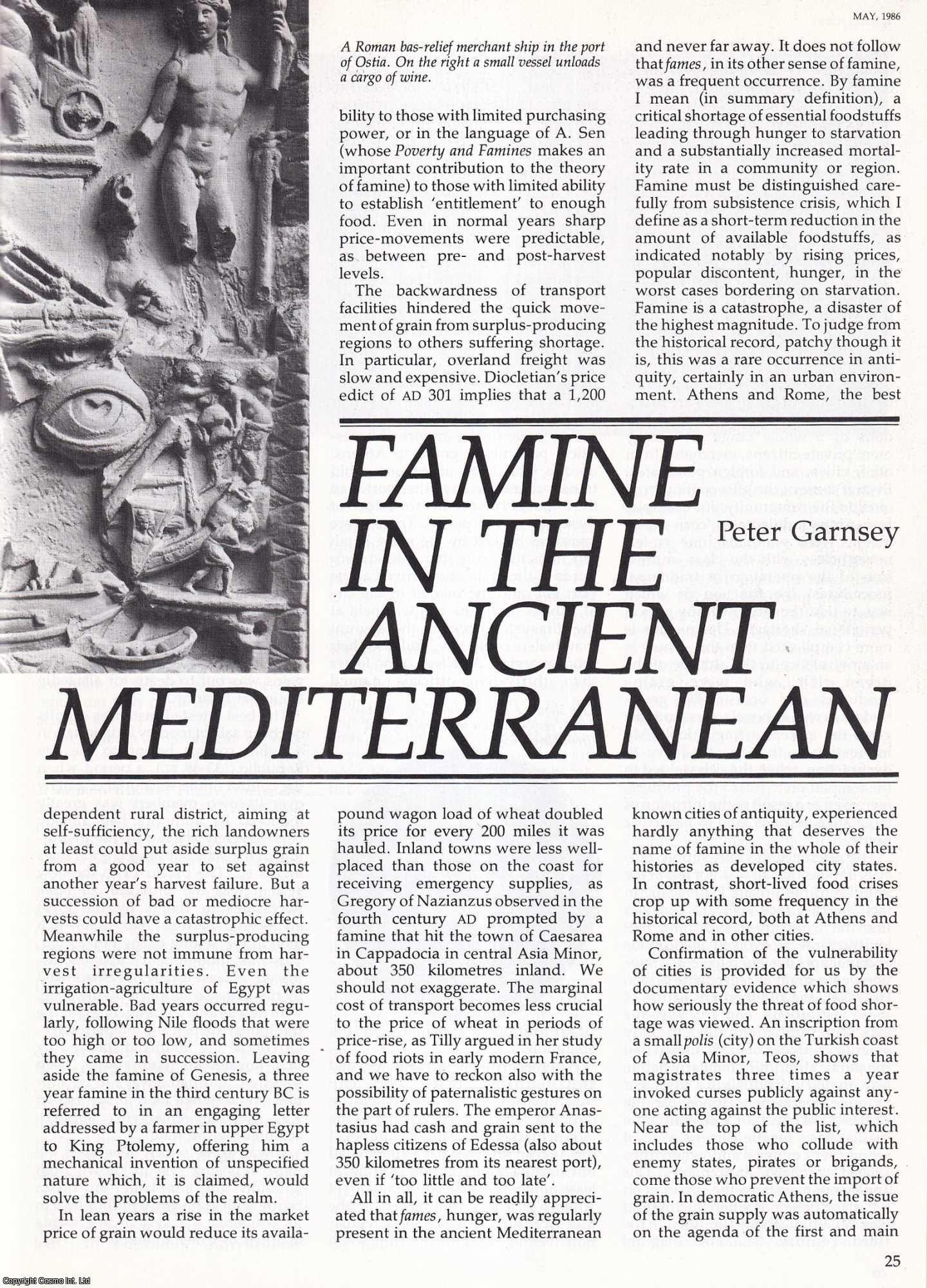 Peter Garnsey - Famine in the Ancient Mediterranean. An original article from History Today, 1986.