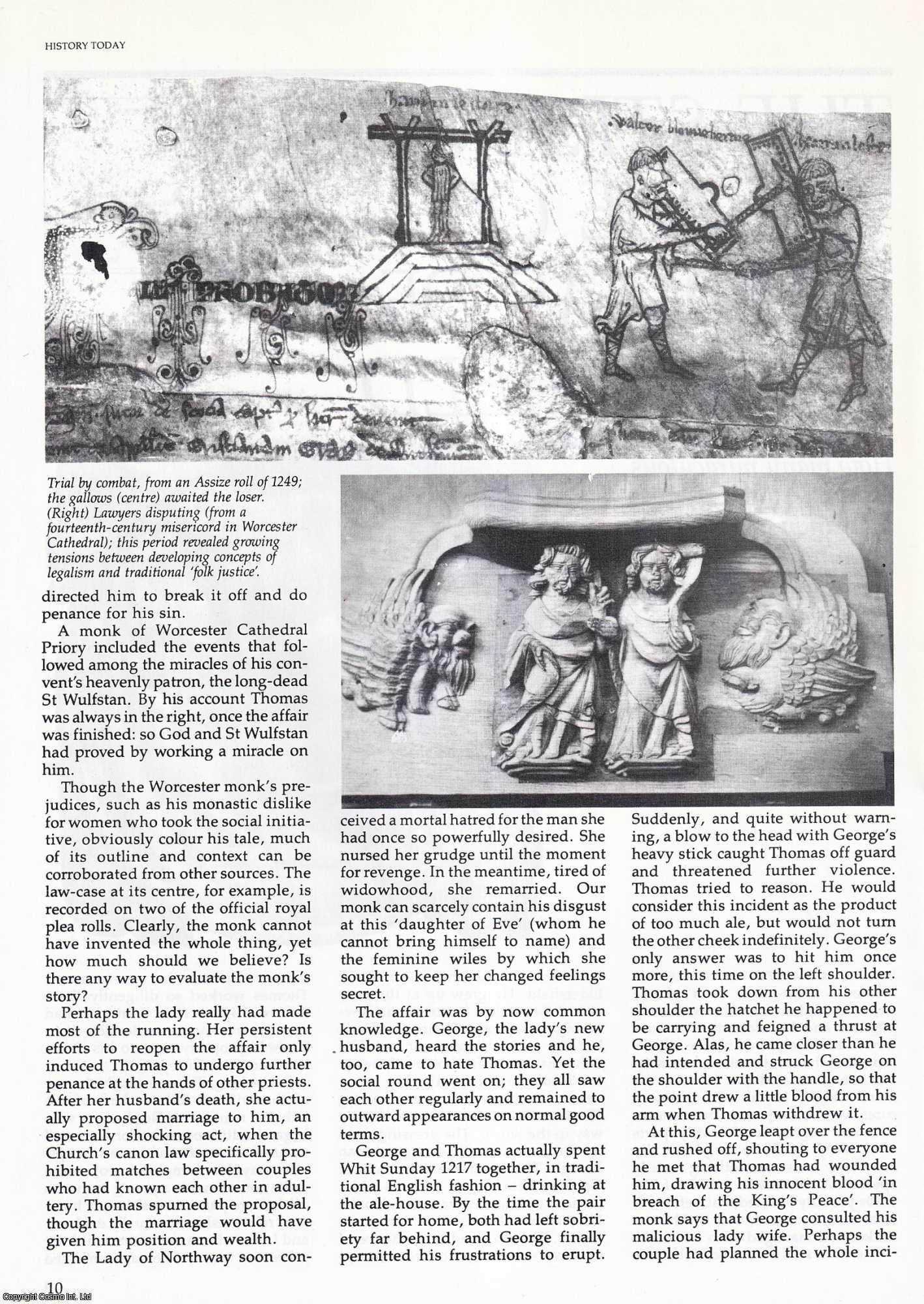 Paul R. Hyams - The Strange Case of Thomas of Eldersfield: How many Miraculous Recoveries from Castration and Blinding were there in Thirteenth-Century England? An original article from History Today, 1986.