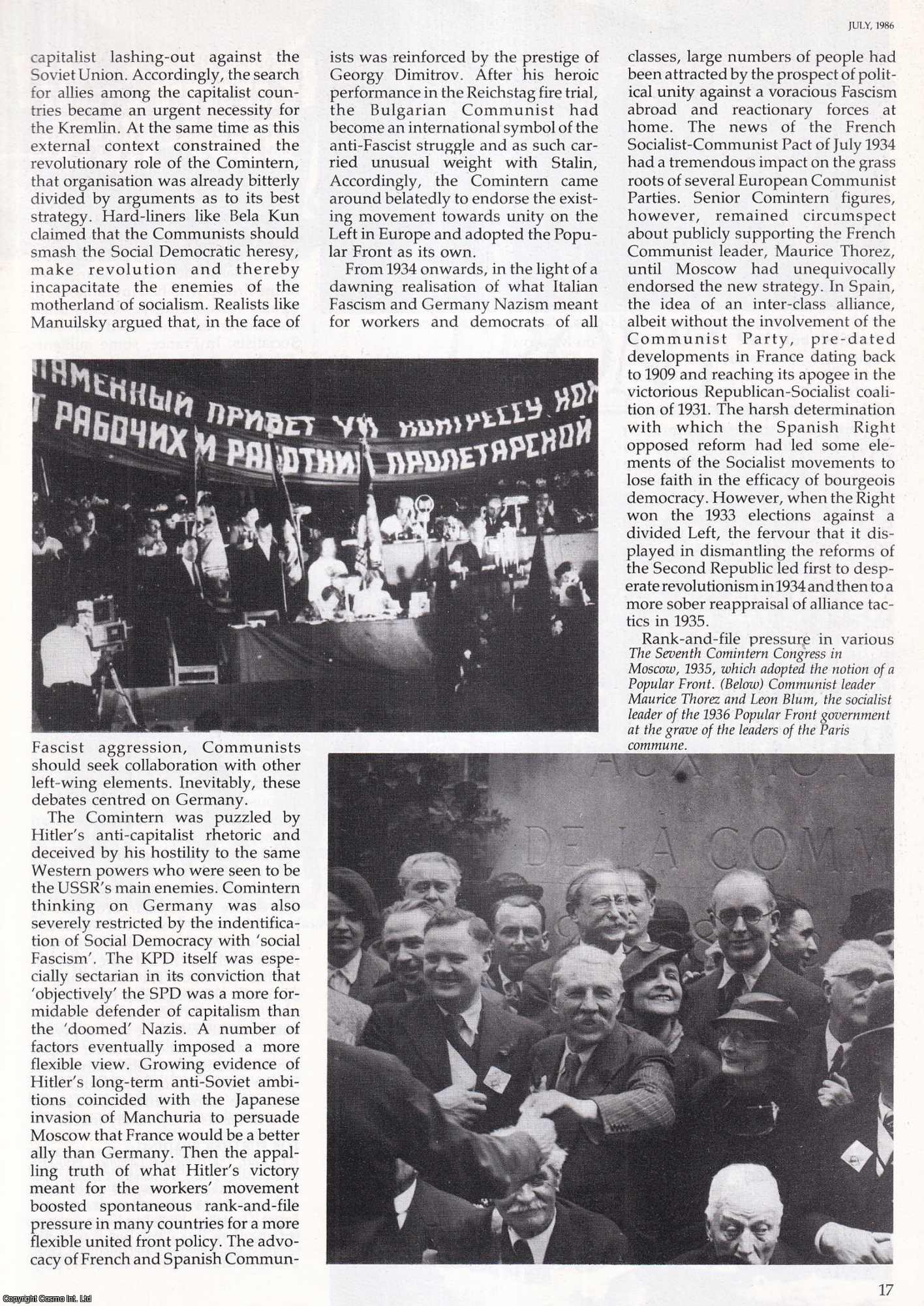 Paul Preston - The Spanish Civil War, Barricades against Fascism: The Popular Front in Europe. An original article from History Today, 1986.