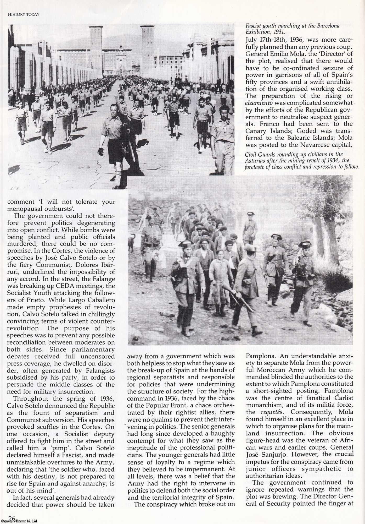 Paul Preston - Spain 1936: From Coup d'Etat to Civil War. An original article from History Today, 1986.