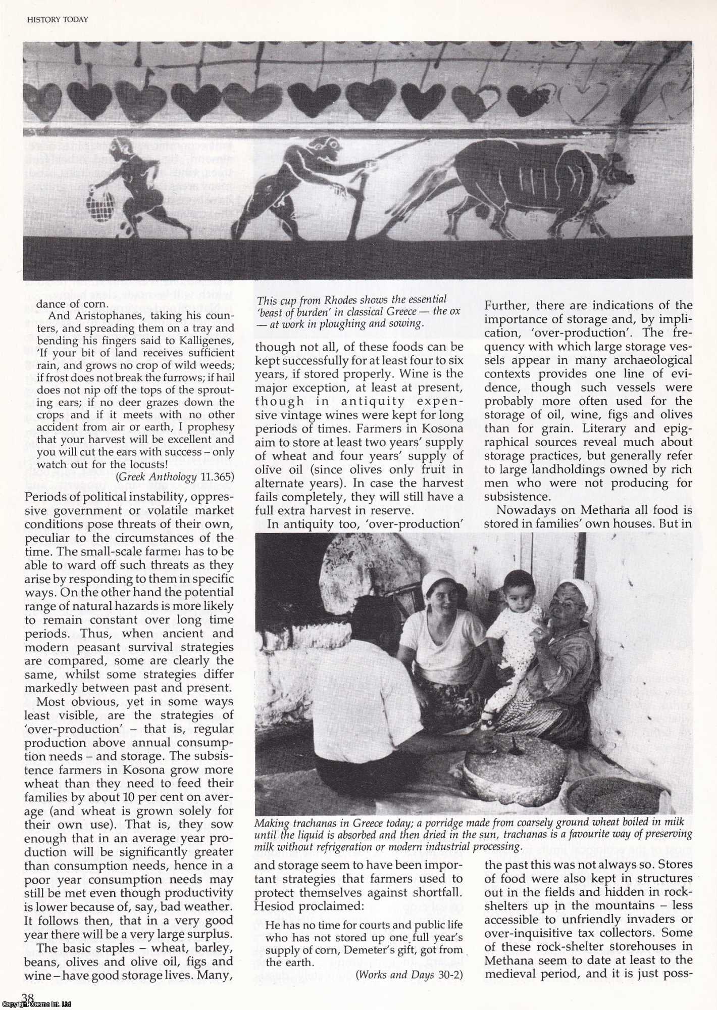 Lin Foxhall - Greece, Ancient and Modern - Subsistence and Survival. An original article from History Today, 1986.