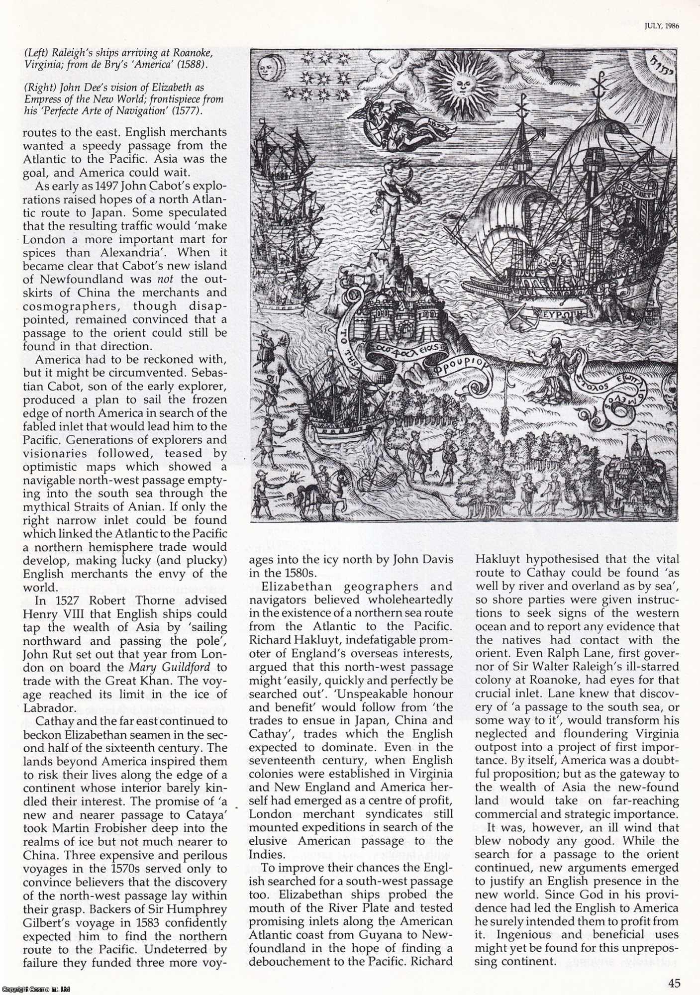 David Cressy - Elizabethan America: 'God's Own Latitude?' An original article from History Today, 1986.