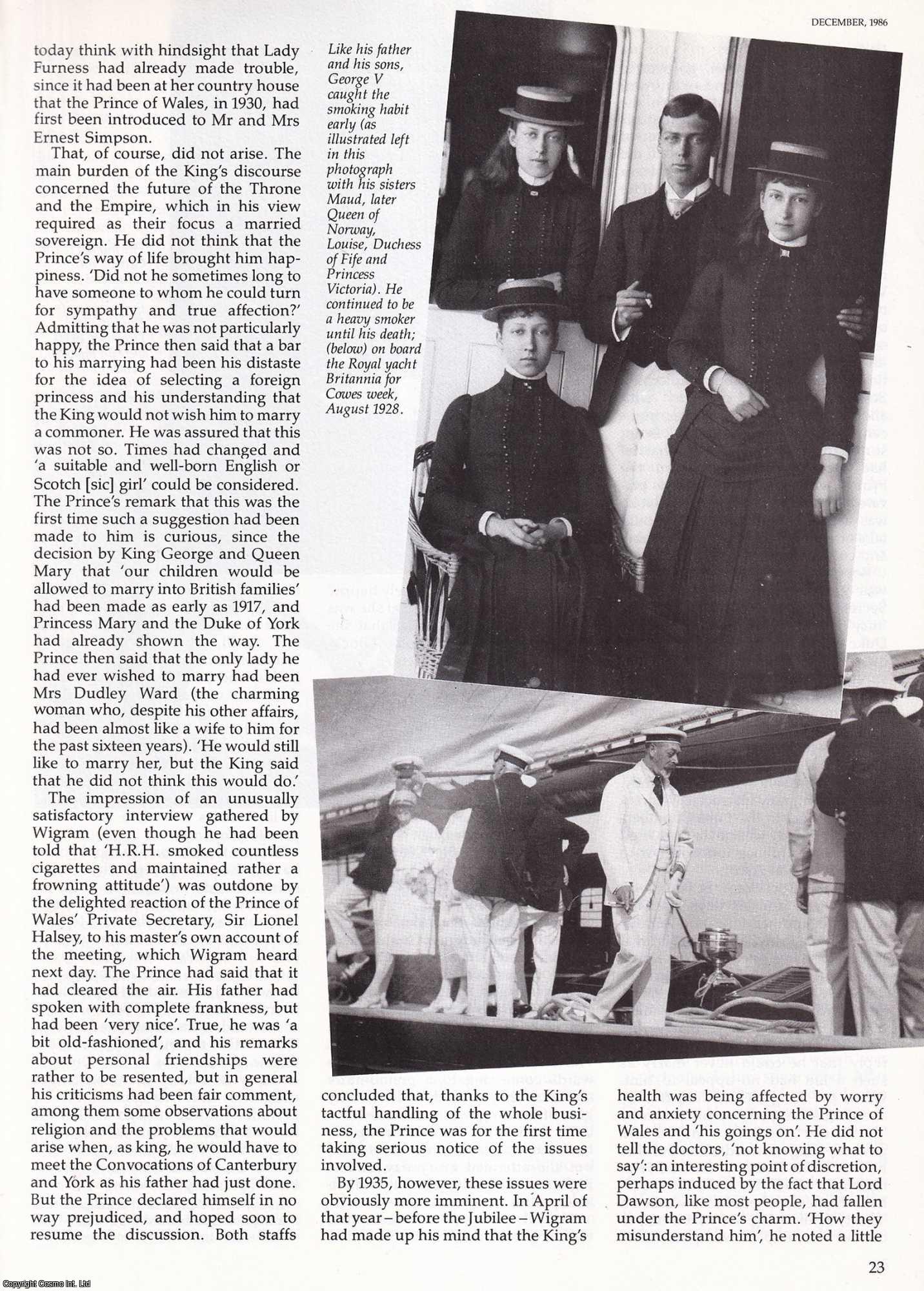 Alexander Murray - The Death of George V. An original article from History Today, 1986.