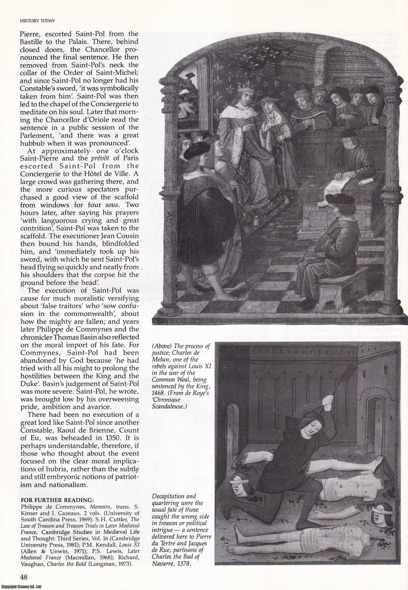 Simon H. Cuttler - The Treason of Saint-Pol, 1474-75: A Patriot for Whom? An original article from History Today, 1987.