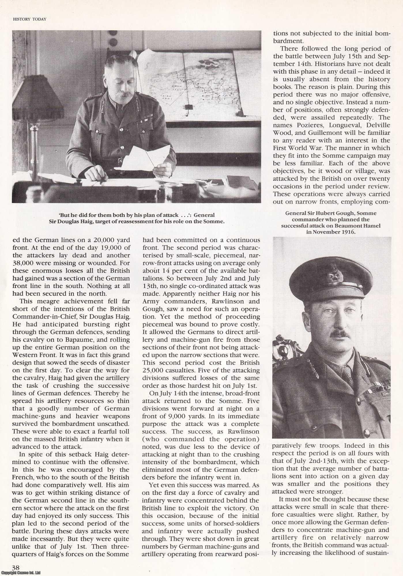 Trevor Wilson and Robin Prior - Summing Up the Somme. An original article from History Today, 1991.