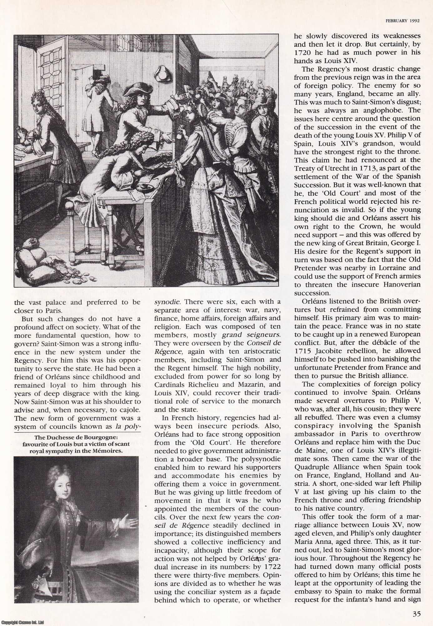 Michel Petheram - Gossip or Chronicler? Versailles and Saint-Simon. An original article from History Today, 1992.