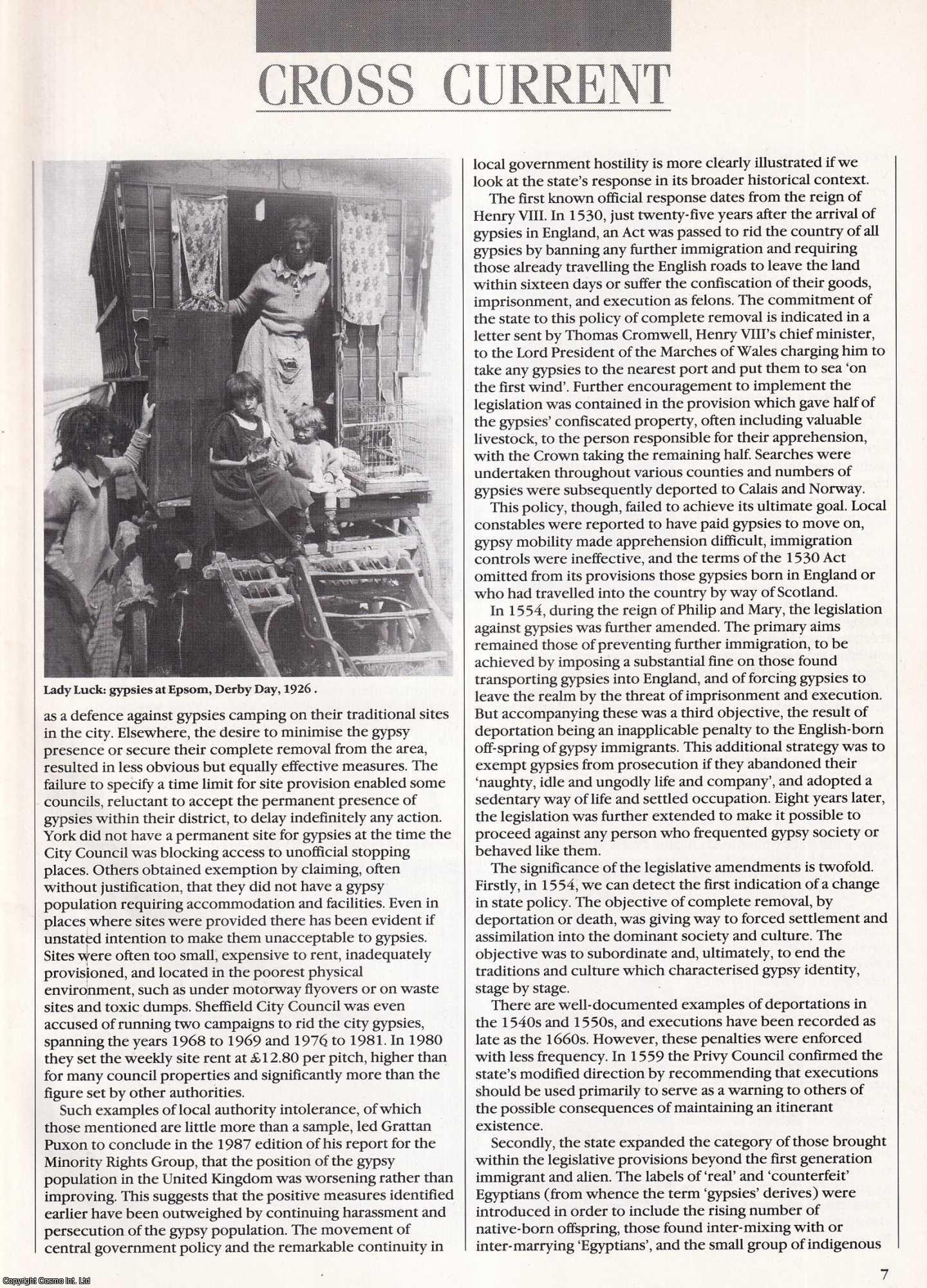 David Mayall - British Gypsies and the State. An original article from History Today, 1992.