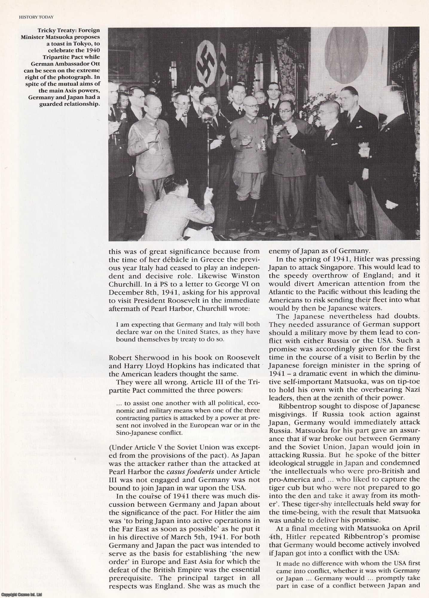 Nicholas Henderson - Hitler's Biggest Blunder: Motives and Consequences in the Days before and after Pearl Harbor. An original article from History Today, 1993.