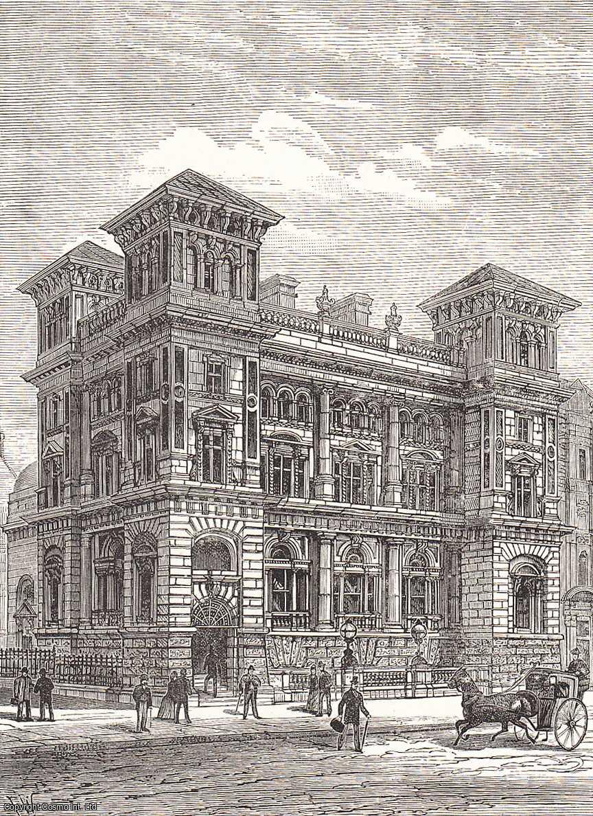 LONDON - Branch Buildings of the Bank of England, Fleet Street, London. An original print from the Illustrated London News, 1888.