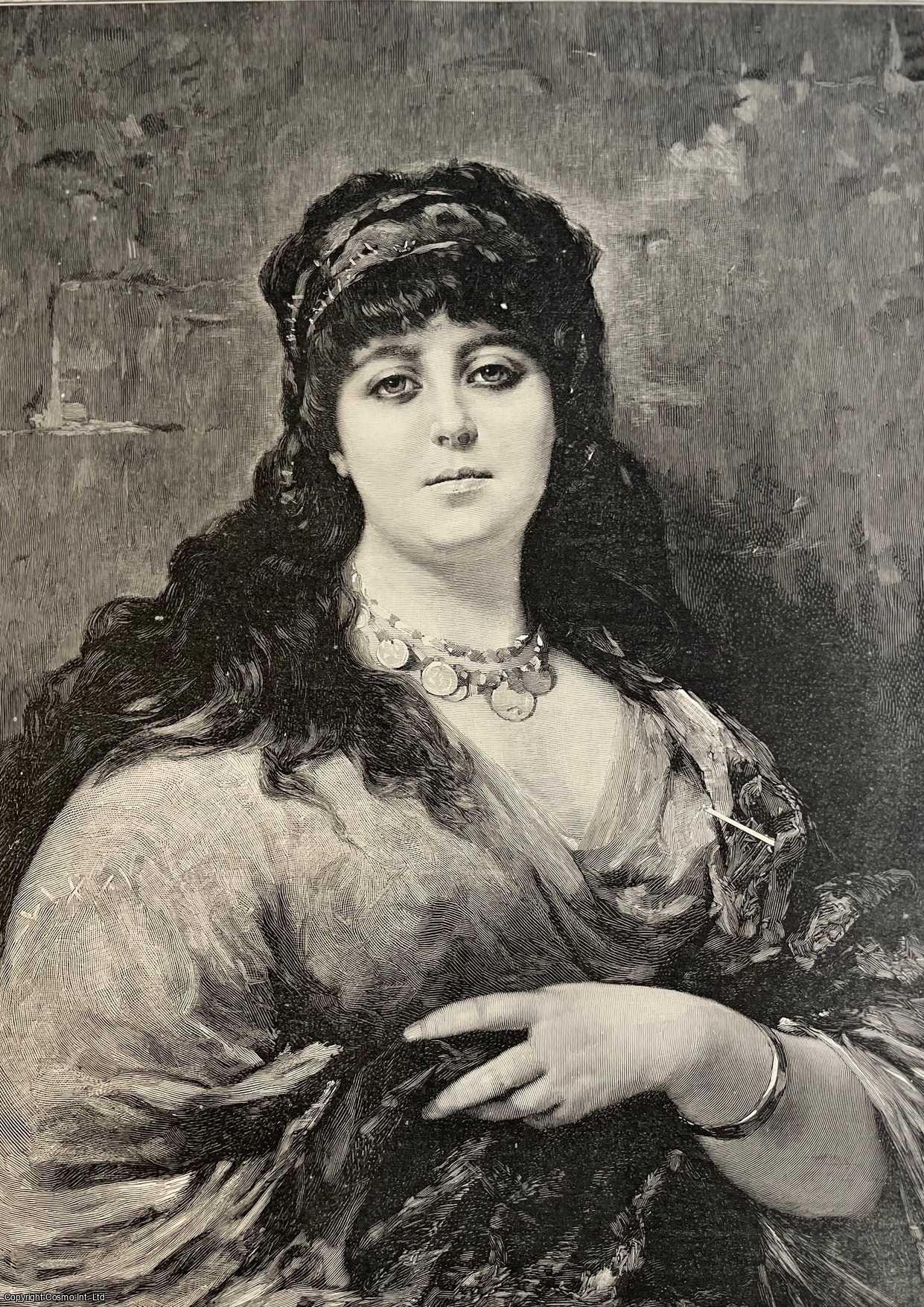 GYPSY - The Gypsy Queen', Picture by N. Sichel. An original print from the Illustrated London News, 1888.