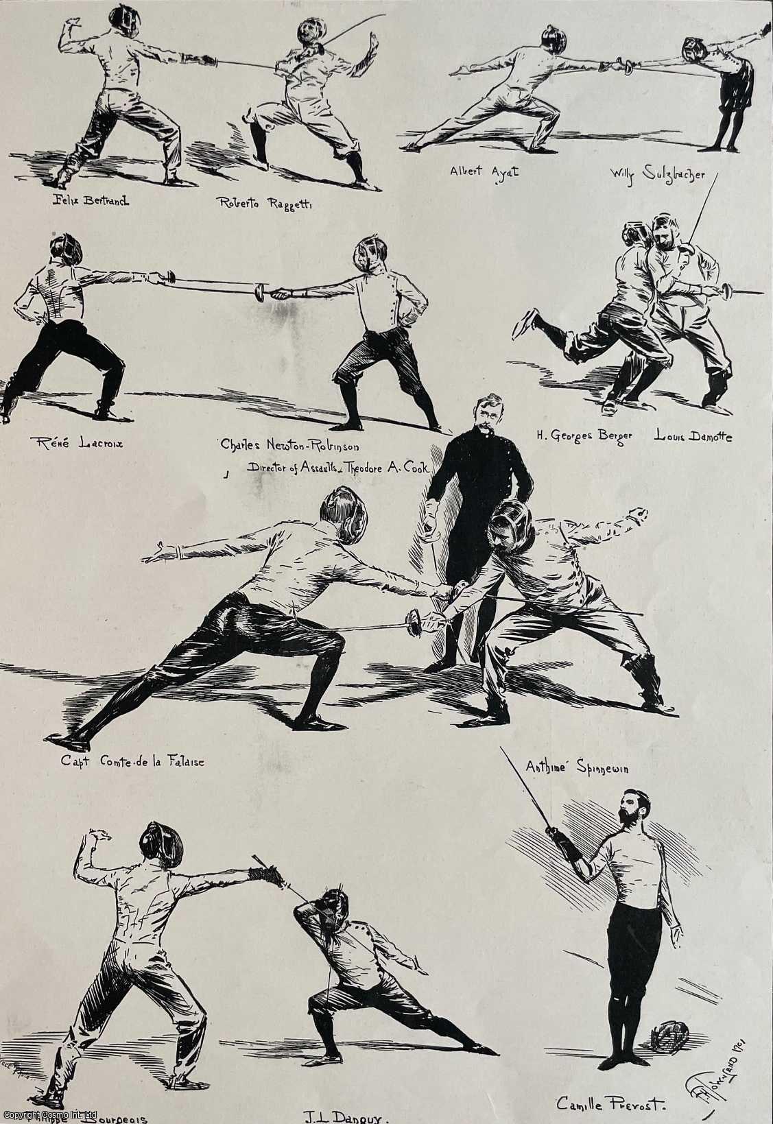 FENCING - The International Assault-at-Arms at Steinway Hall on June 15th, 1901. An original print from the Illustrated London News, 1901.