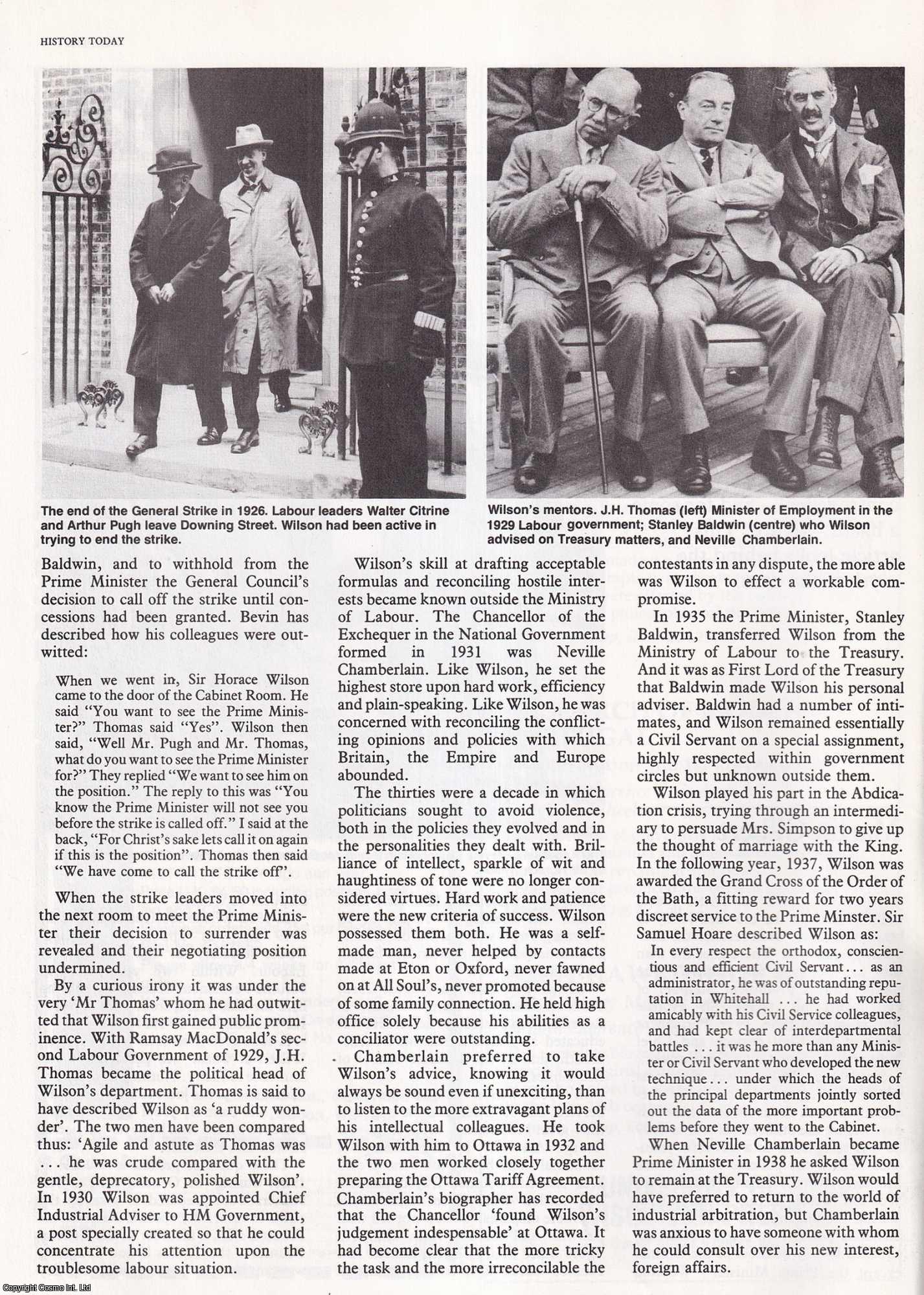 Martin Gilbert - Horace Wilson: Man of Munich? An original article from History Today, 1982.