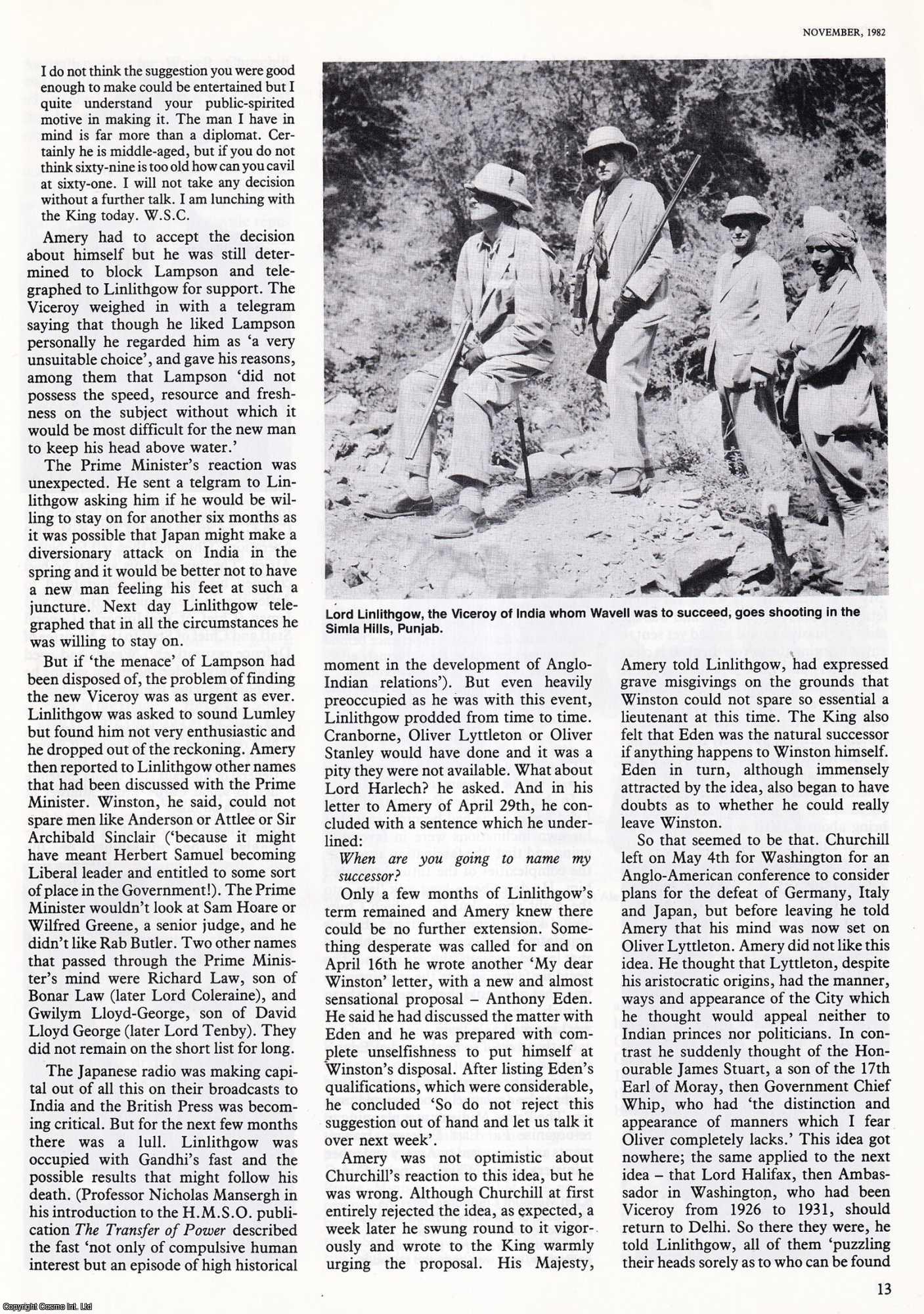 Robert Mason - The Making of a Viceroy. An original article from History Today, 1982.
