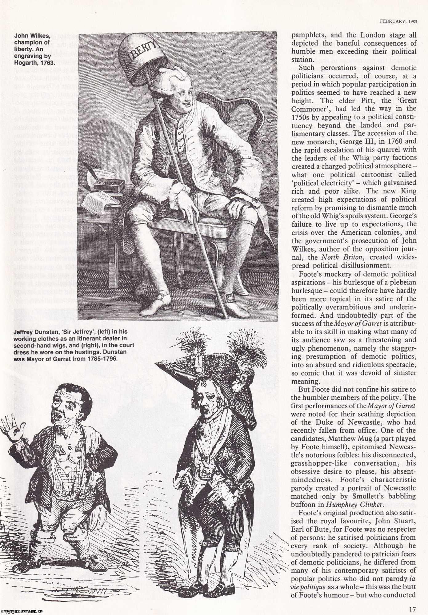 John Brewer - Theatre and Counter-Theatre in Georgian Politics: The Mock Elections at Garrat. An original article from History Today, 1983.