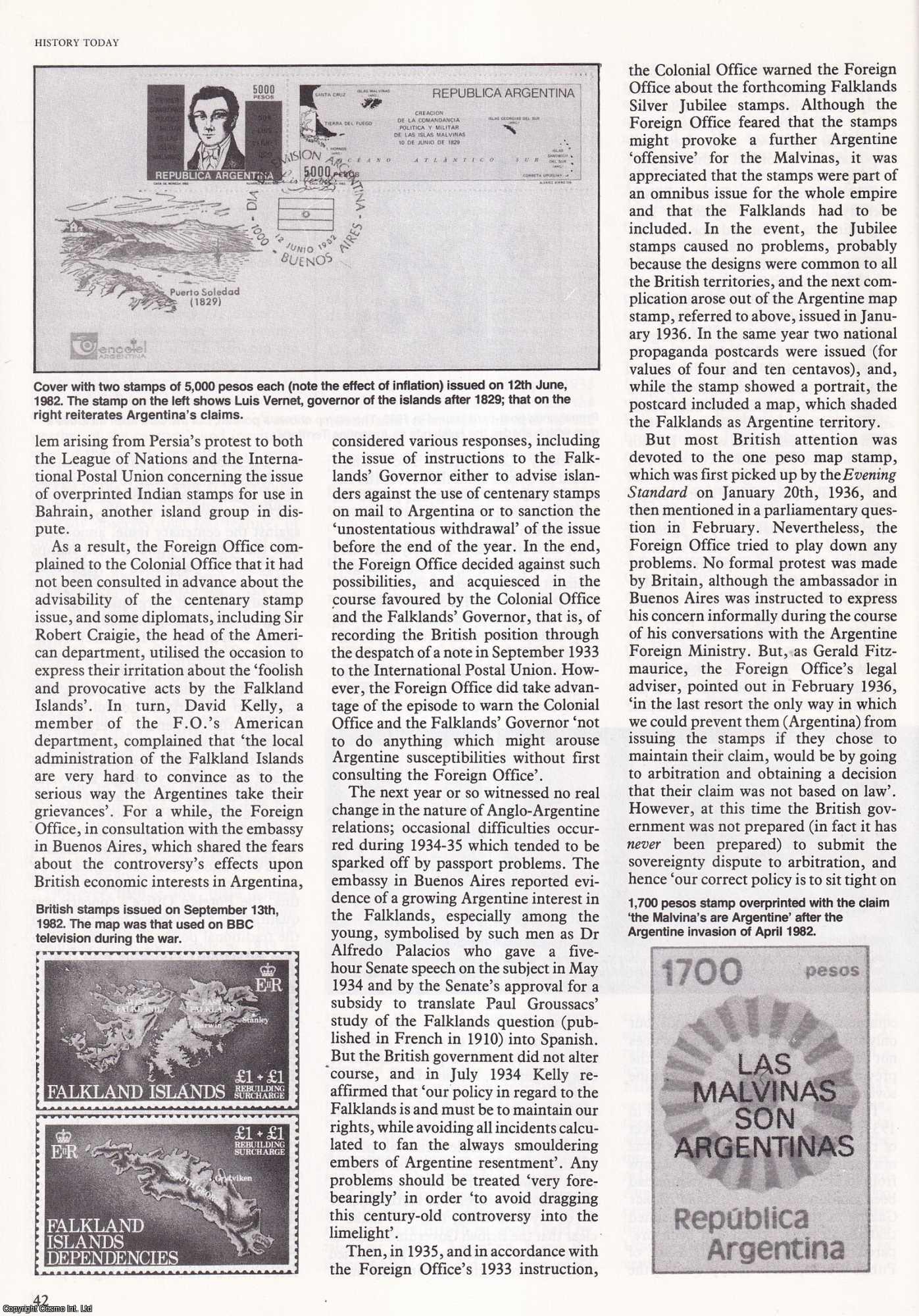 Peter J. Beck - Argentina's 'Philatelic Annexation' of the Falklands. An original article from History Today, 1983.