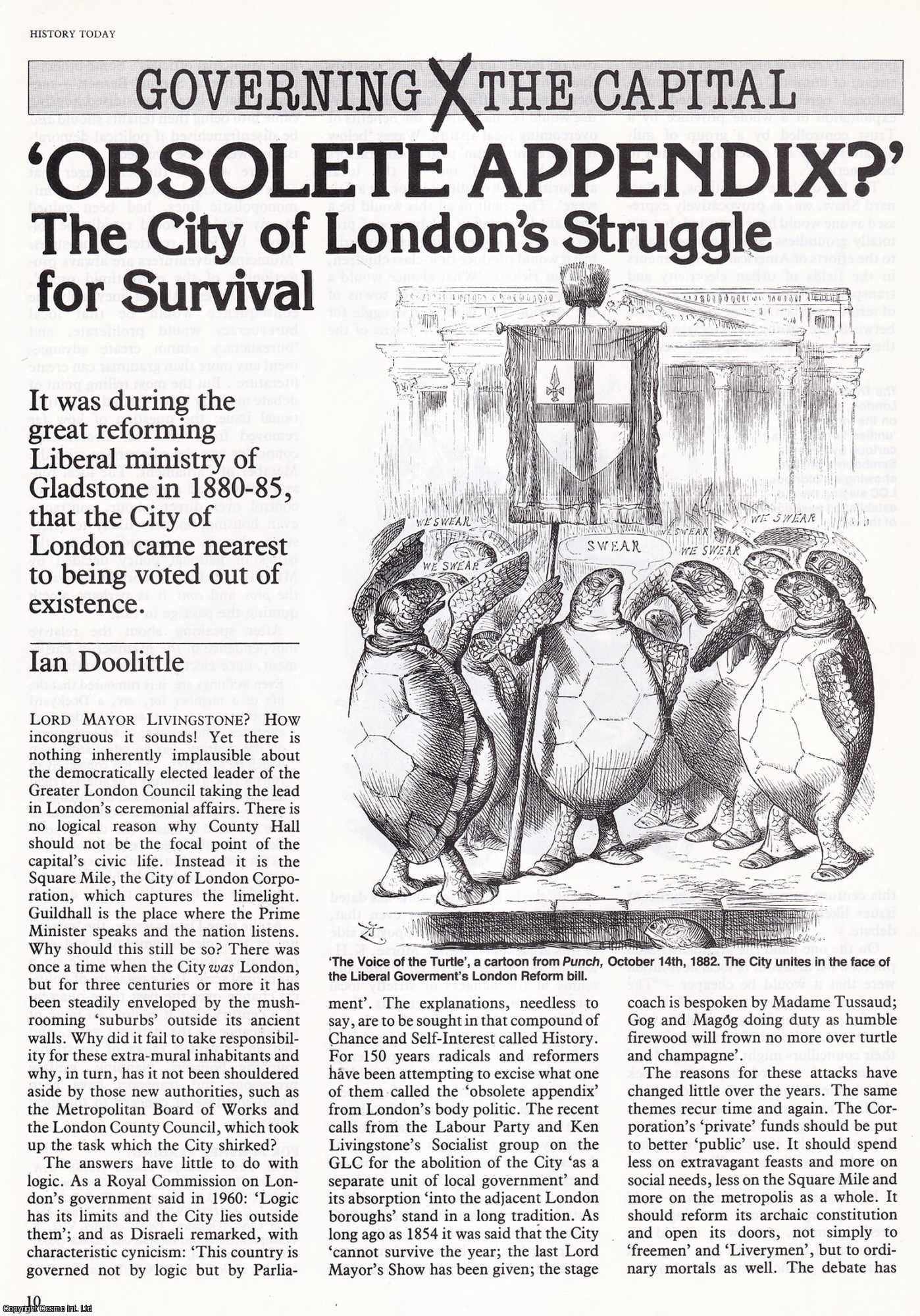Ian Doolittle - Obsolete Appendix': The City of London's Struggle for Survival. An original article from History Today, 1983.