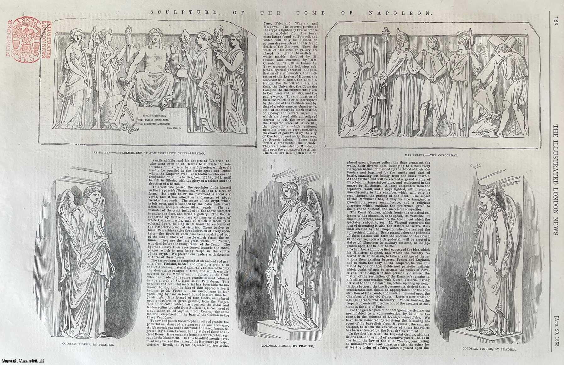 NAPOLEON - The Tomb of the Emperor Napoleon at the Church of des Invalides, Paris. A collection of original woodcut engravings, with accompanying text, from the Illustrated London News, 1853.