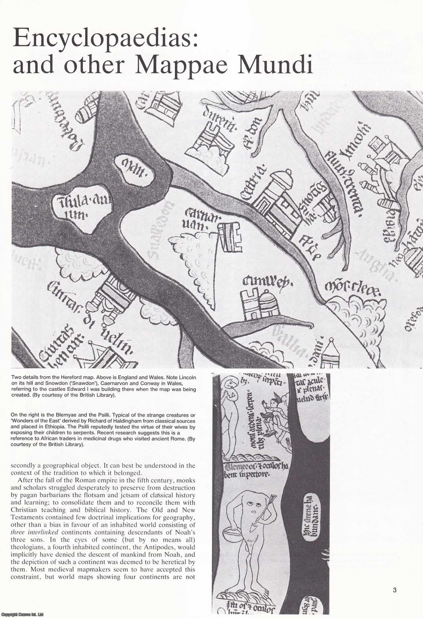Peter Barber - Visual Encyclopaedias: The Hereford and other Mappae Mundi. An original article from Map Collector Magazine, 1989.