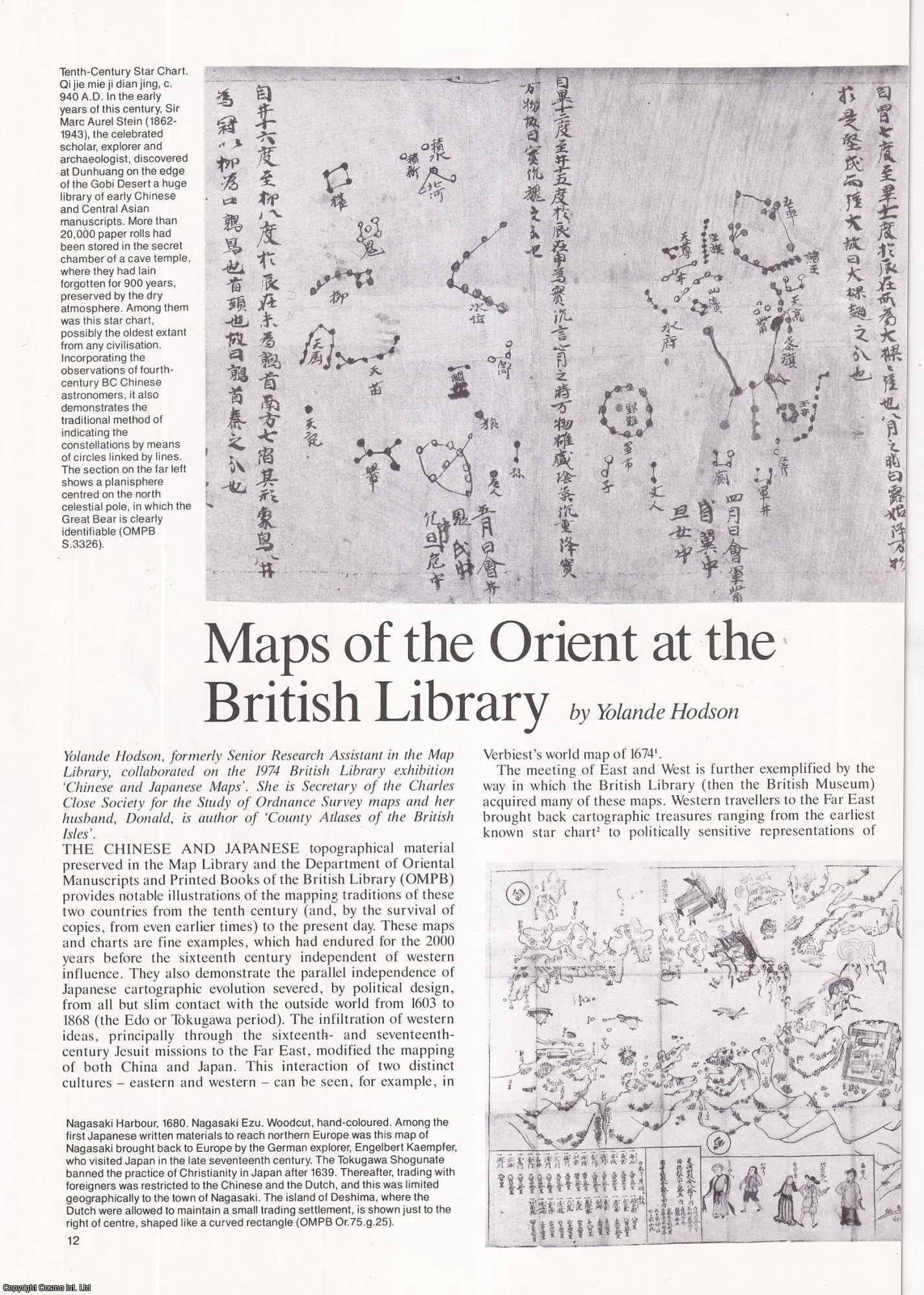 Yolande Hodson - Maps of the Orient at the British Library. An original article from Map Collector Magazine, 1984.