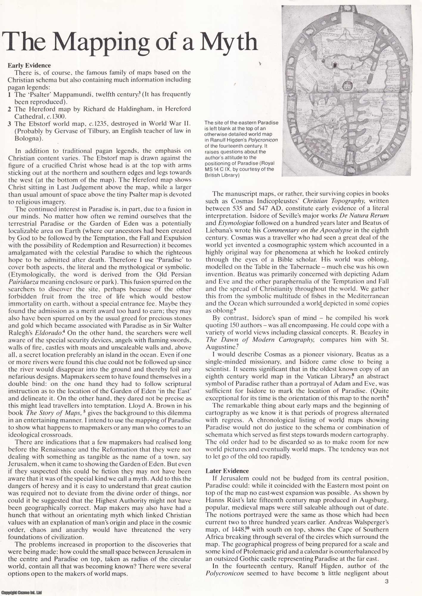 Fred Plaut - Where is Paradise? The Mapping of a Myth. An original article from Map Collector Magazine, 1984.