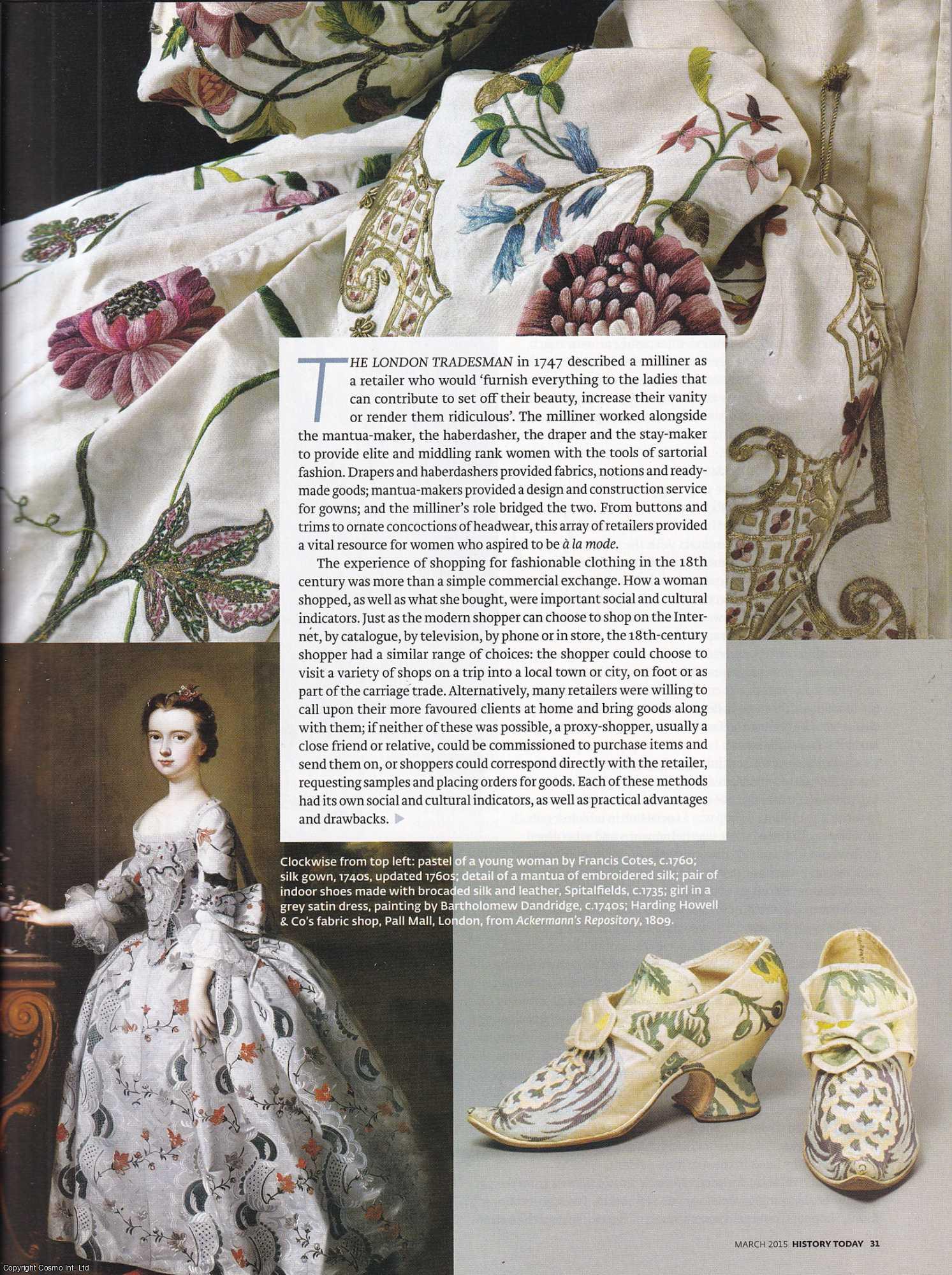 Serena Dyer - Shopping, Spectacle and the Senses: The Complex World of Georgian Shopping. An original article from History Today magazine, 2015.