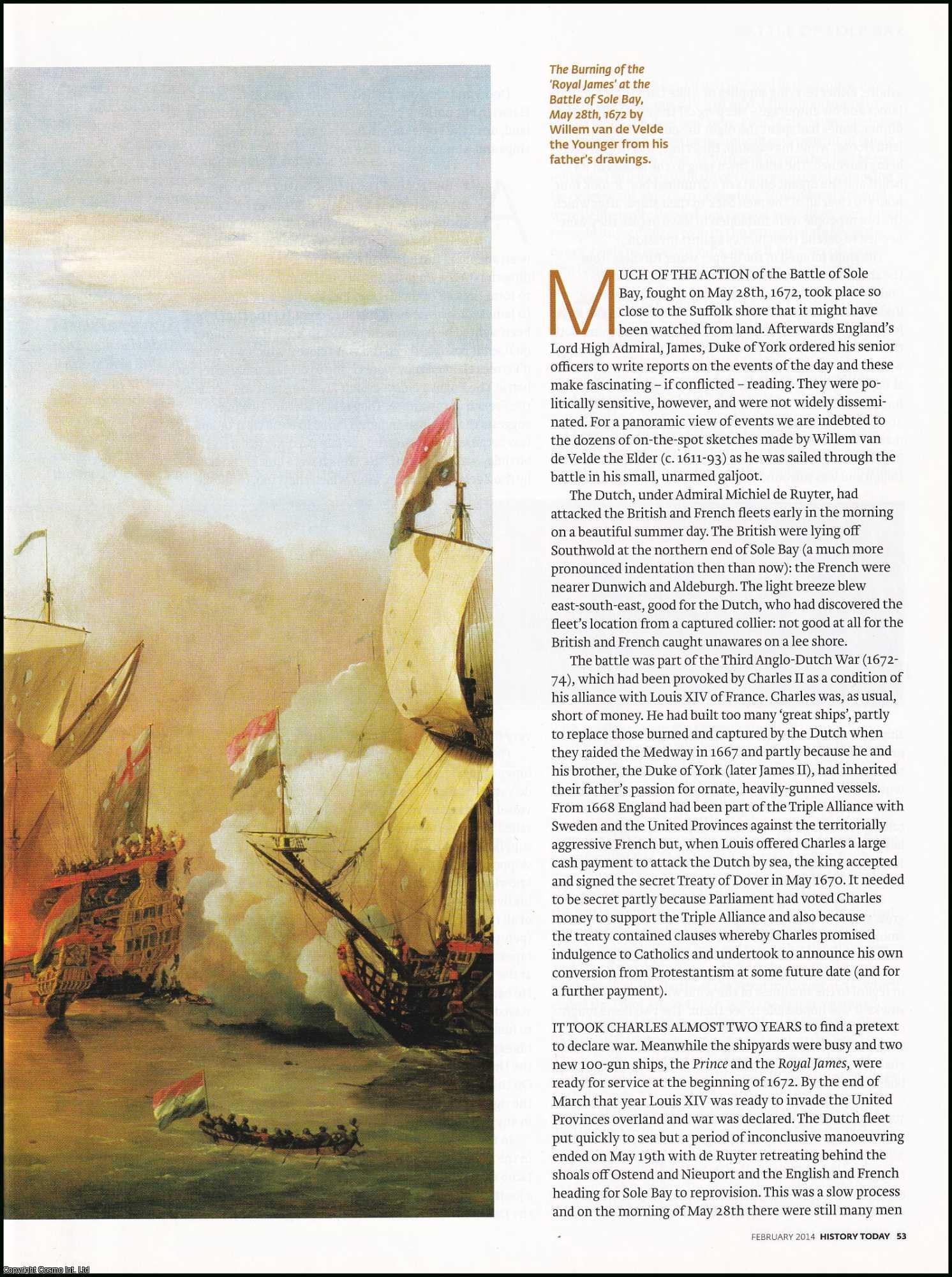 Julia Jones - The Career of Dutch Artist Willem van de Velde the Elder 1611-1693, the First Official War Artist. An original article from History Today magazine, 2014.