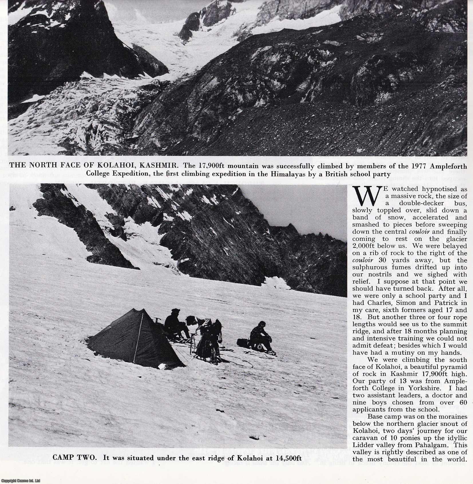 Richard Gilbert - The Ampleforth College Himalyan Expedition: Schoolboys on Kolahoi. Several pictures and accompanying text, removed from an original issue of Country Life Magazine, 1978.